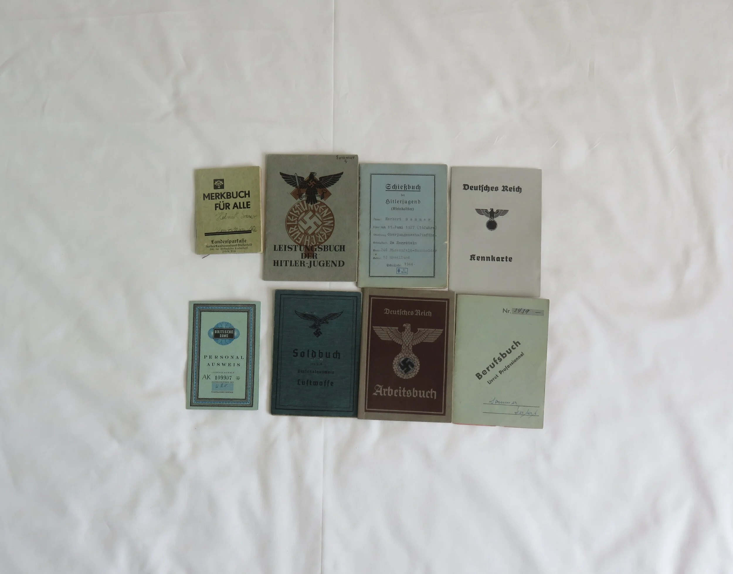 Germany.  8 Piece Grouping to Flieger Hebert Sommer