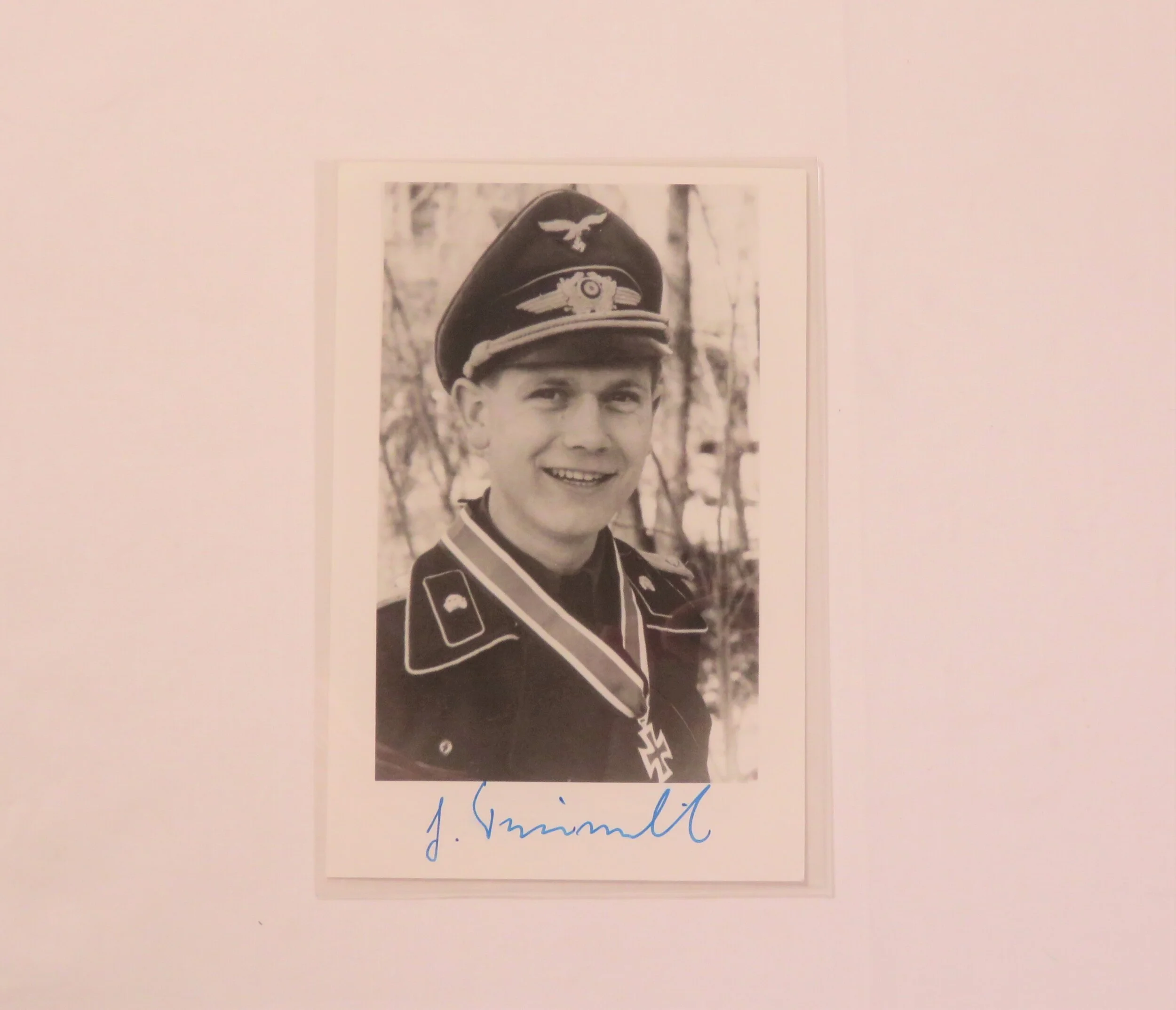 Germany.  Luftwaffe Panzer Gerhard Tschiersch, Autographed