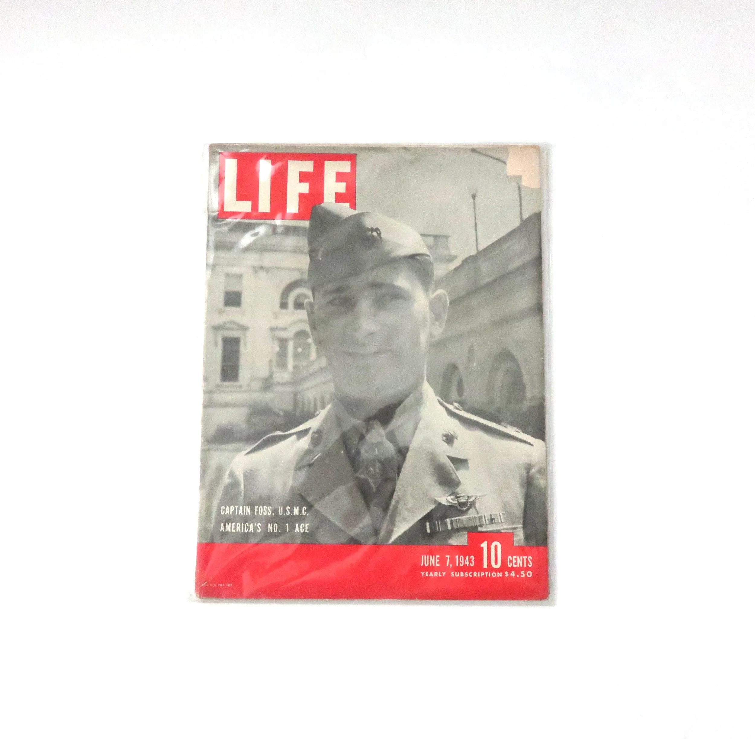 U.S. LIFE Magazine Cover Joe Foss - Medal of Honor & Ace