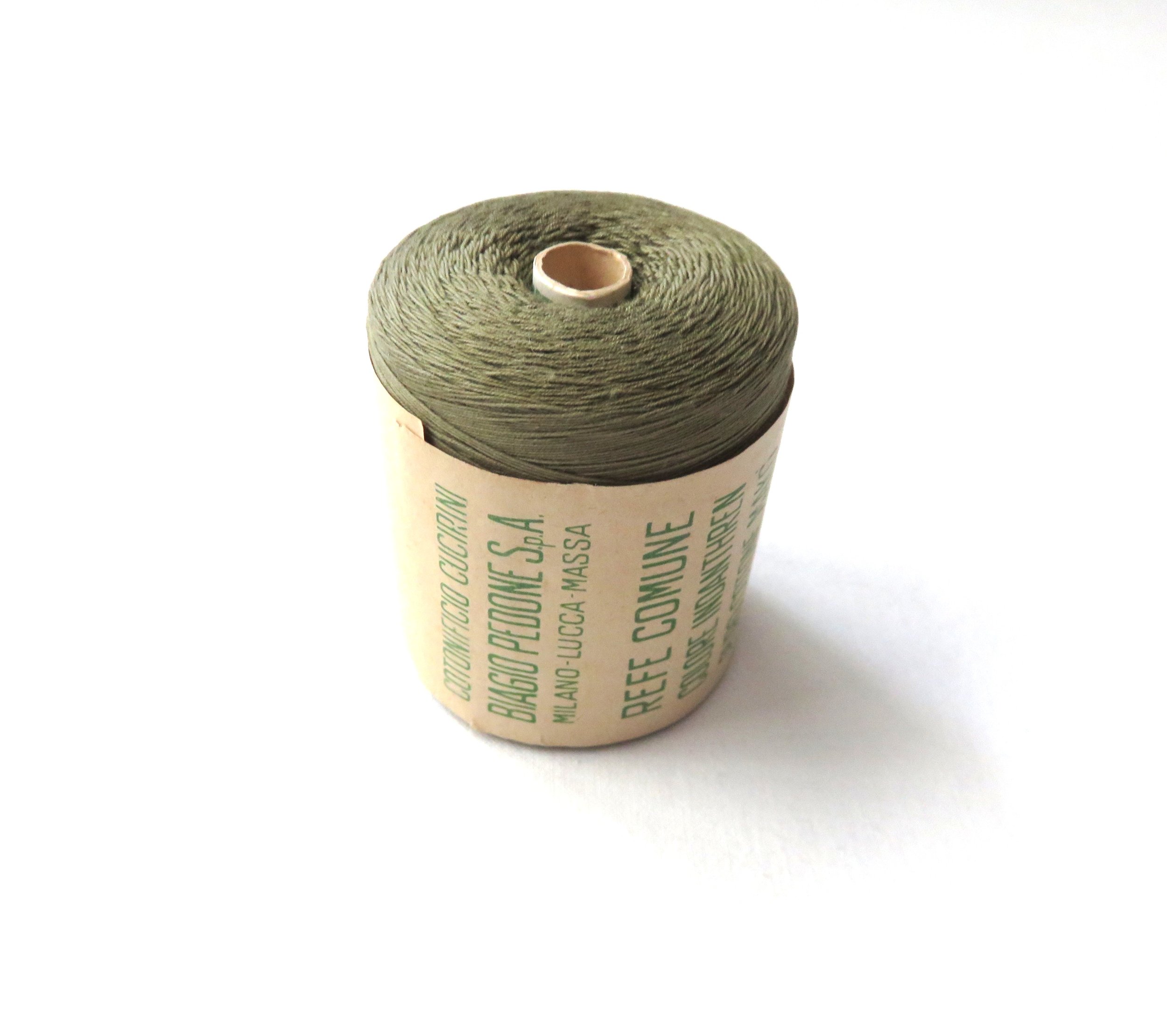 Italy.   Itatian Spool of Thread - Camo Green