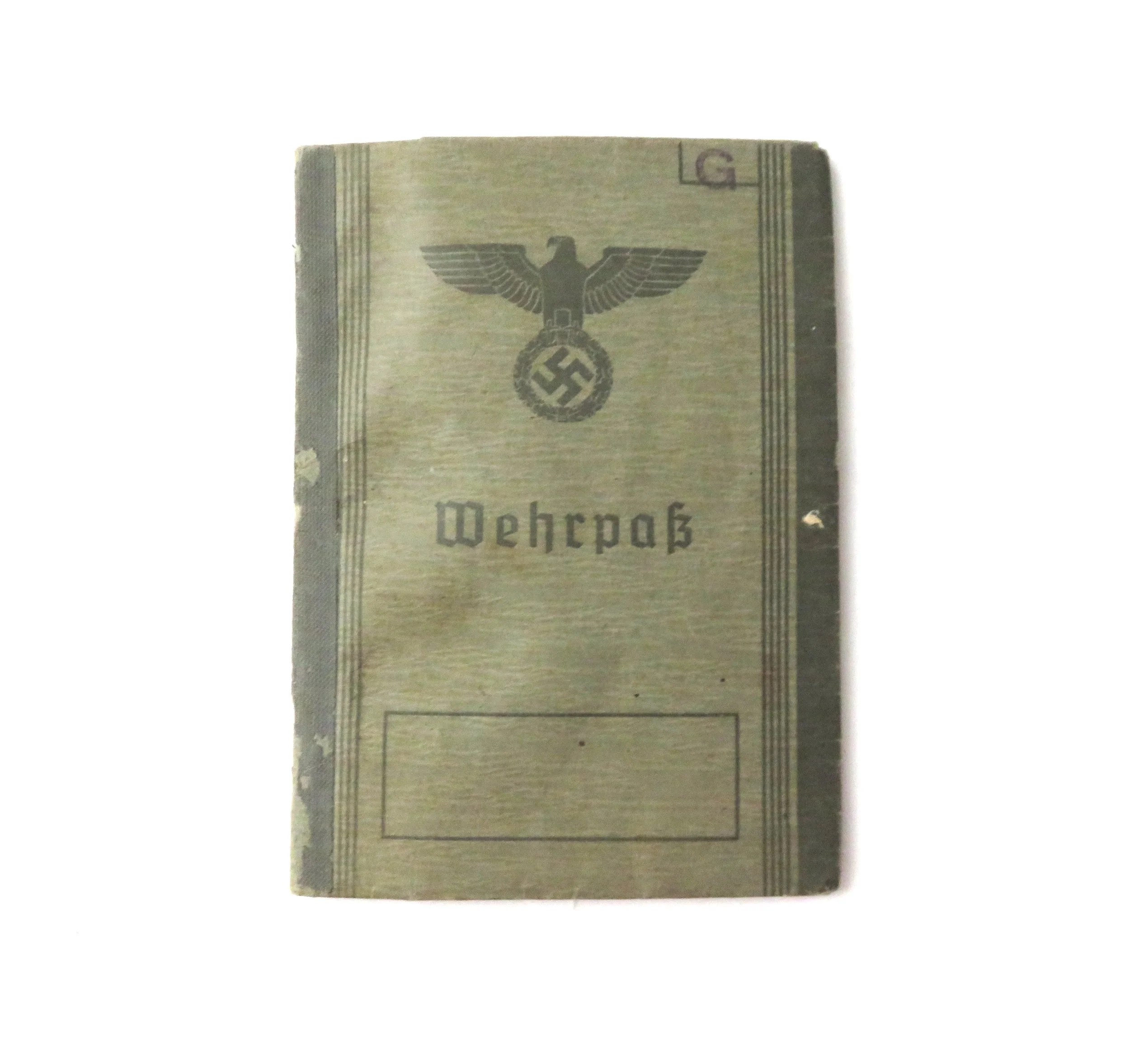 Germany.  Heer (Army) Wehrpass w/ Geneva Convention ID Leonhard Gortz