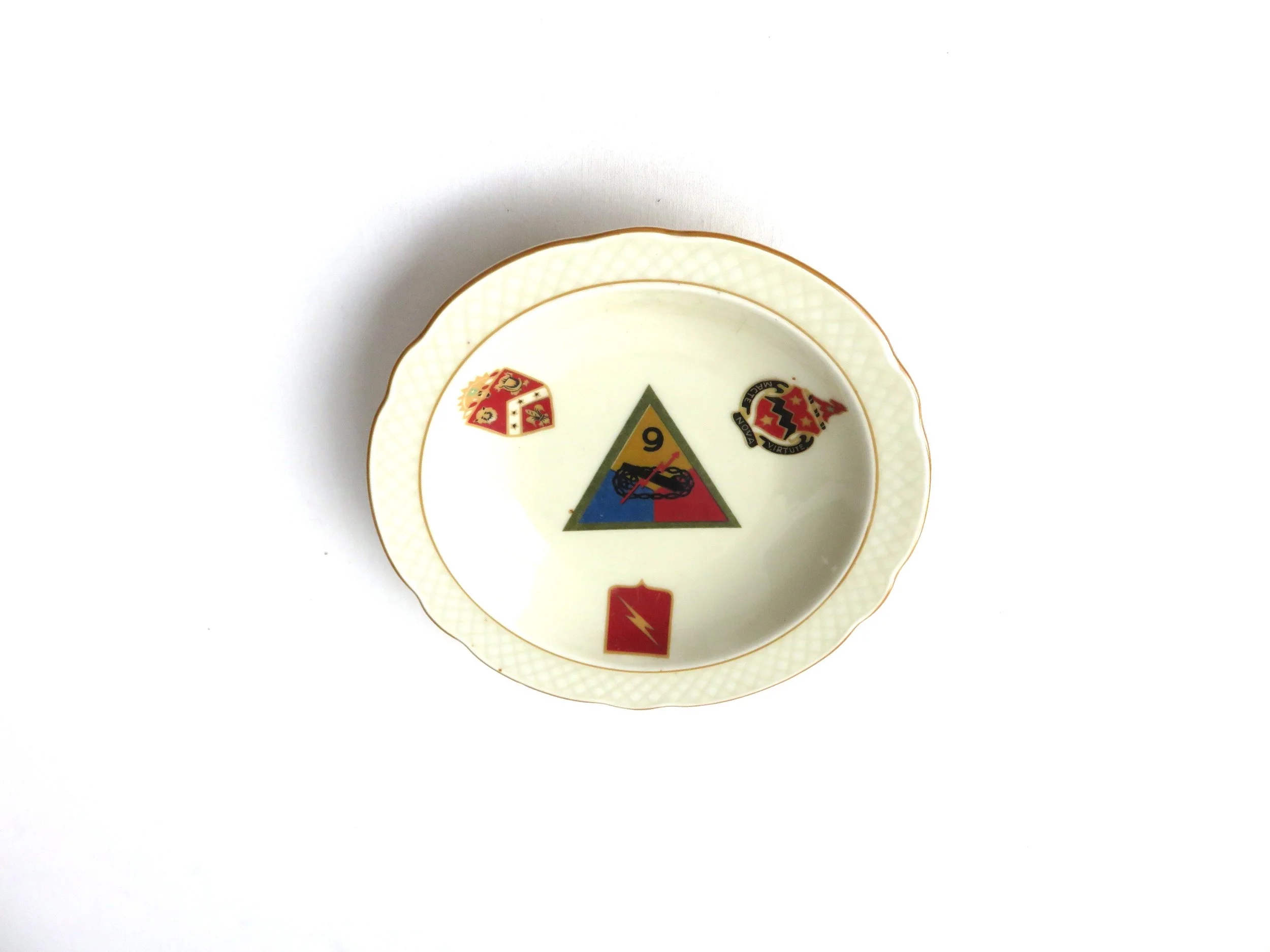 US.  9th Armored Division Commemorative Bowl