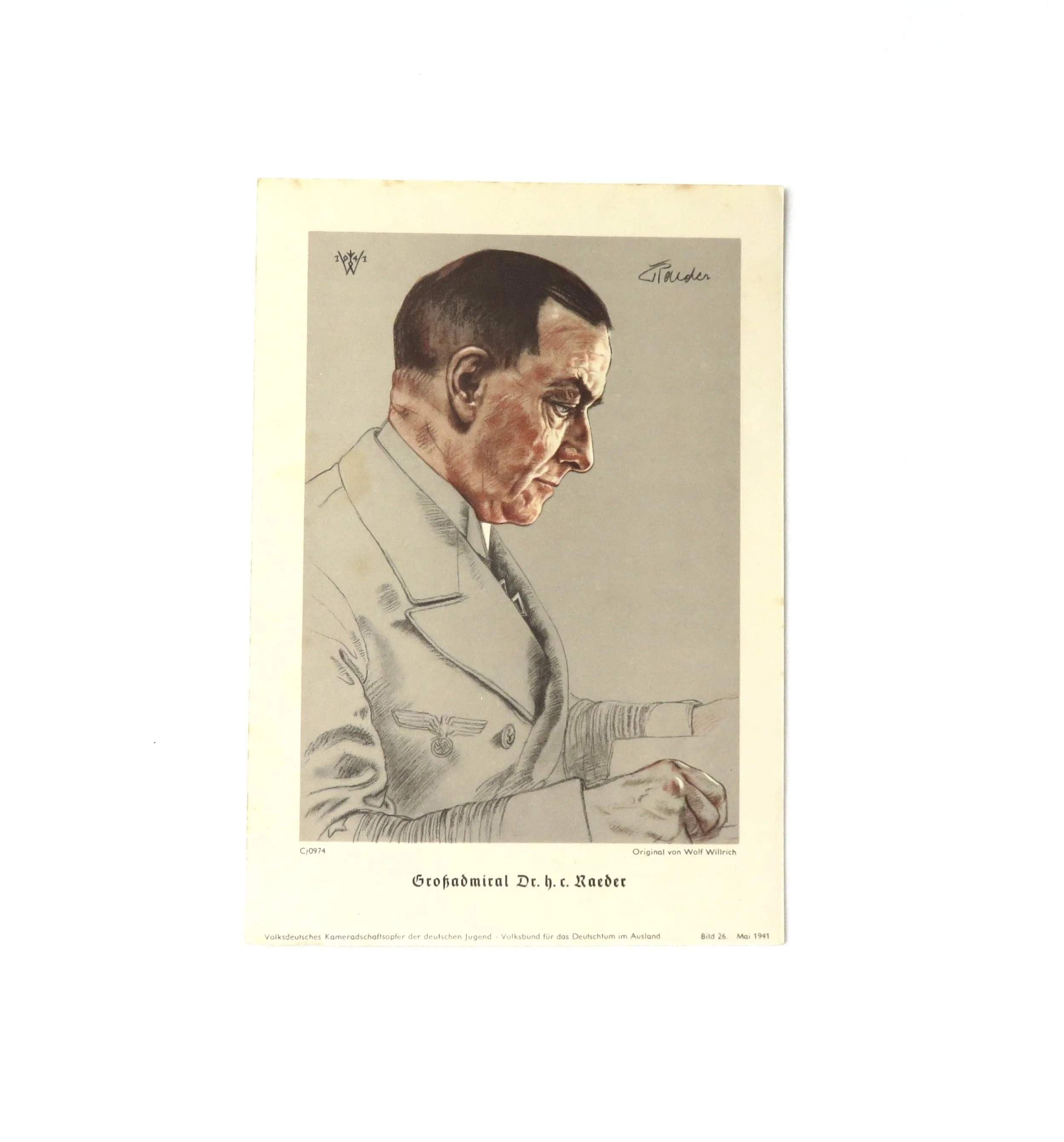 Germany.  Grand Admiral Erich Raeder Broadside Prints