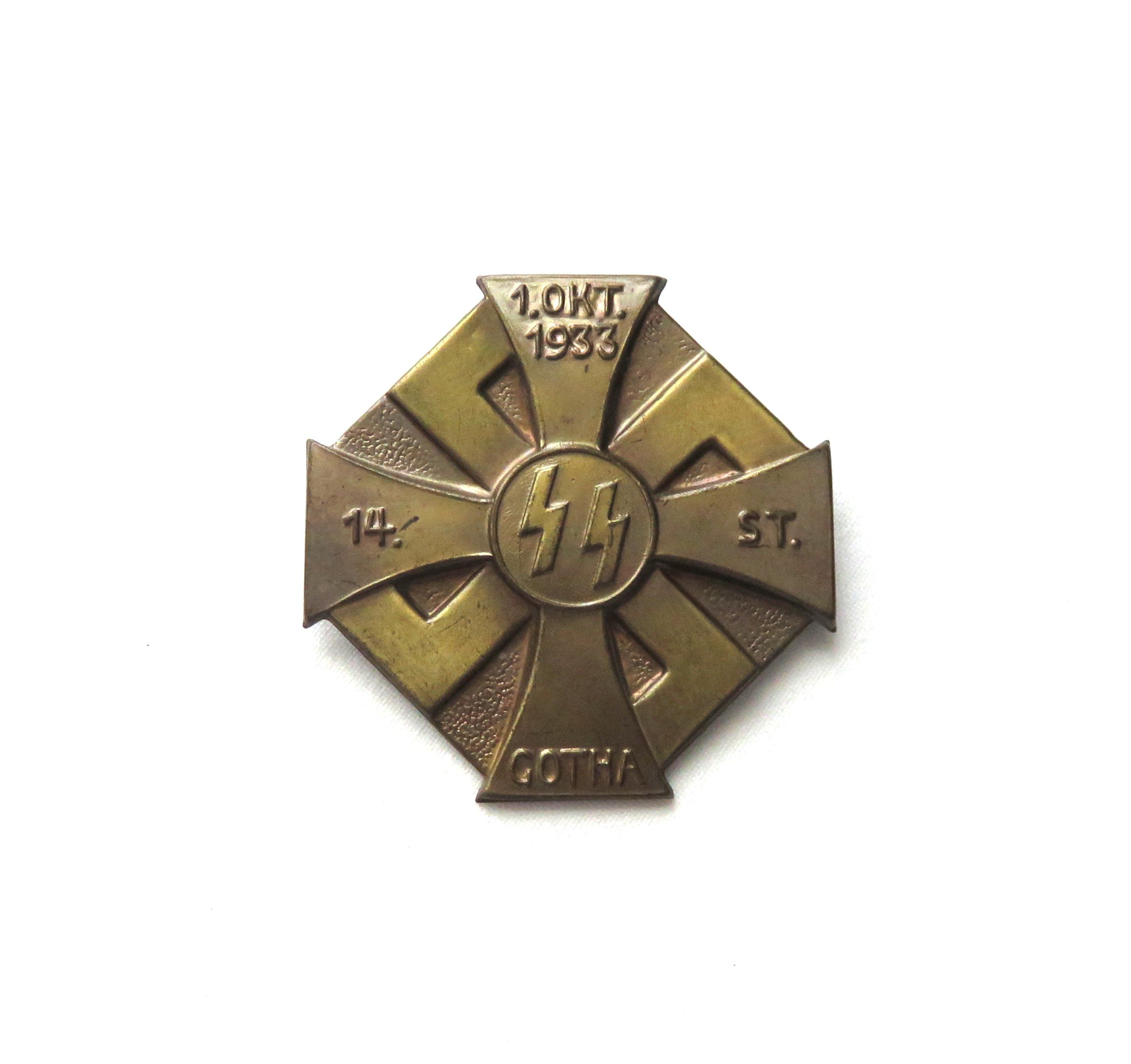 Germany.  SS 14. Standarte Gotha Event Badge, 1933