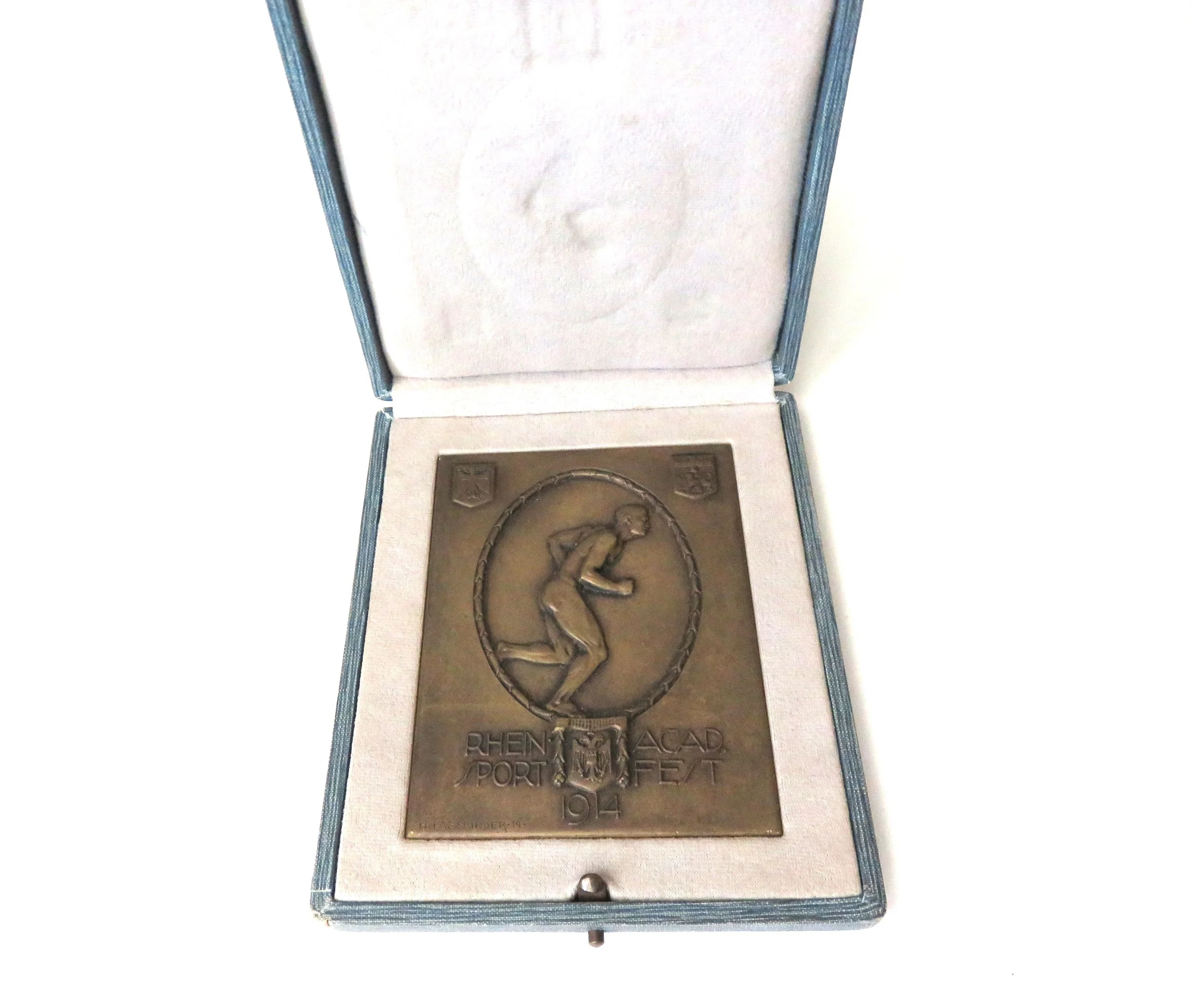 Germany.  Cased 1914 Sports Table Medal by Fassbinder
