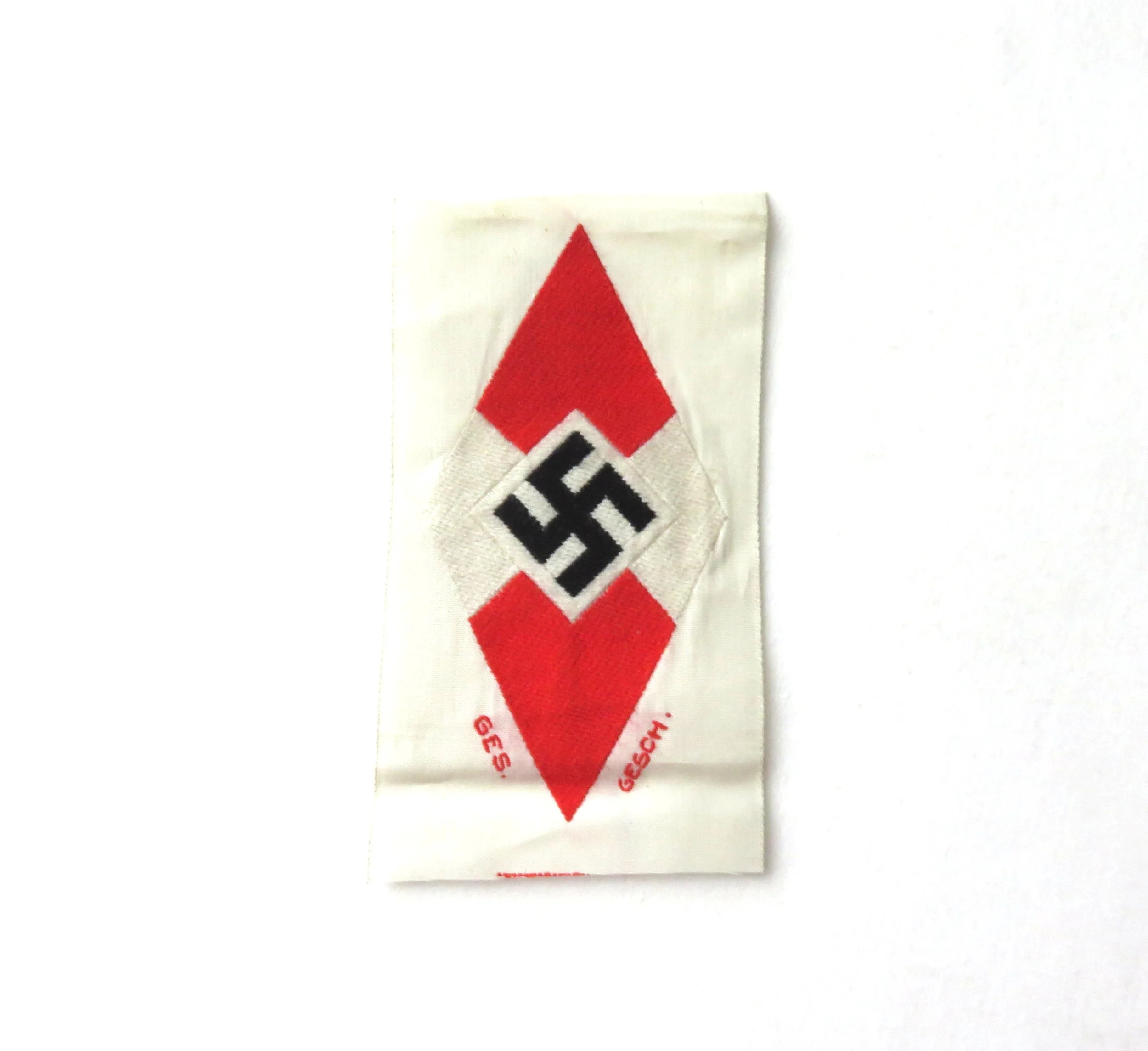 Germany.  Hitler Youth (HJ) Sleeve Diamond Insignia w/RZM Tag