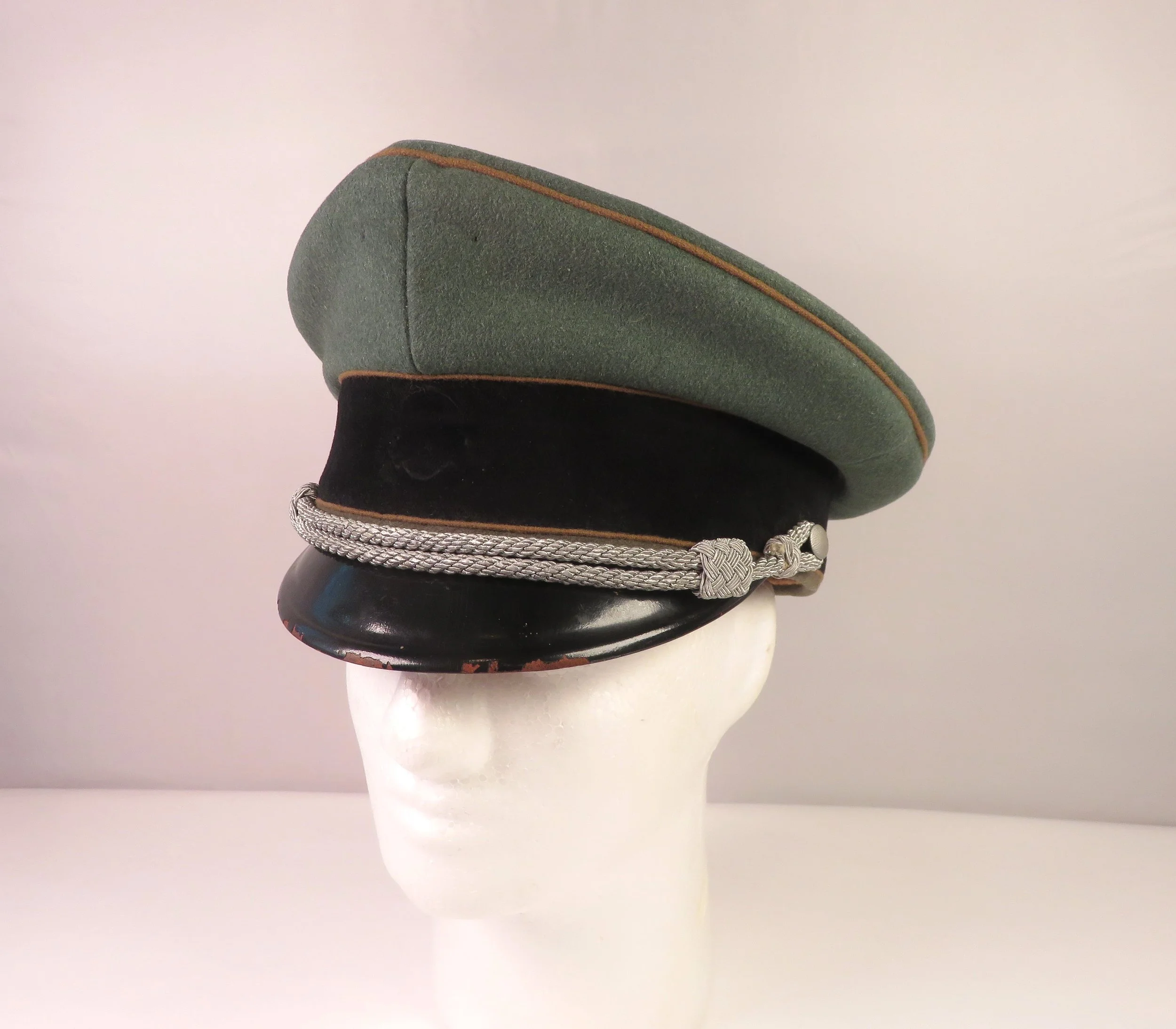 German.  SS Officer Concentration Camp Visor (No Insignia)