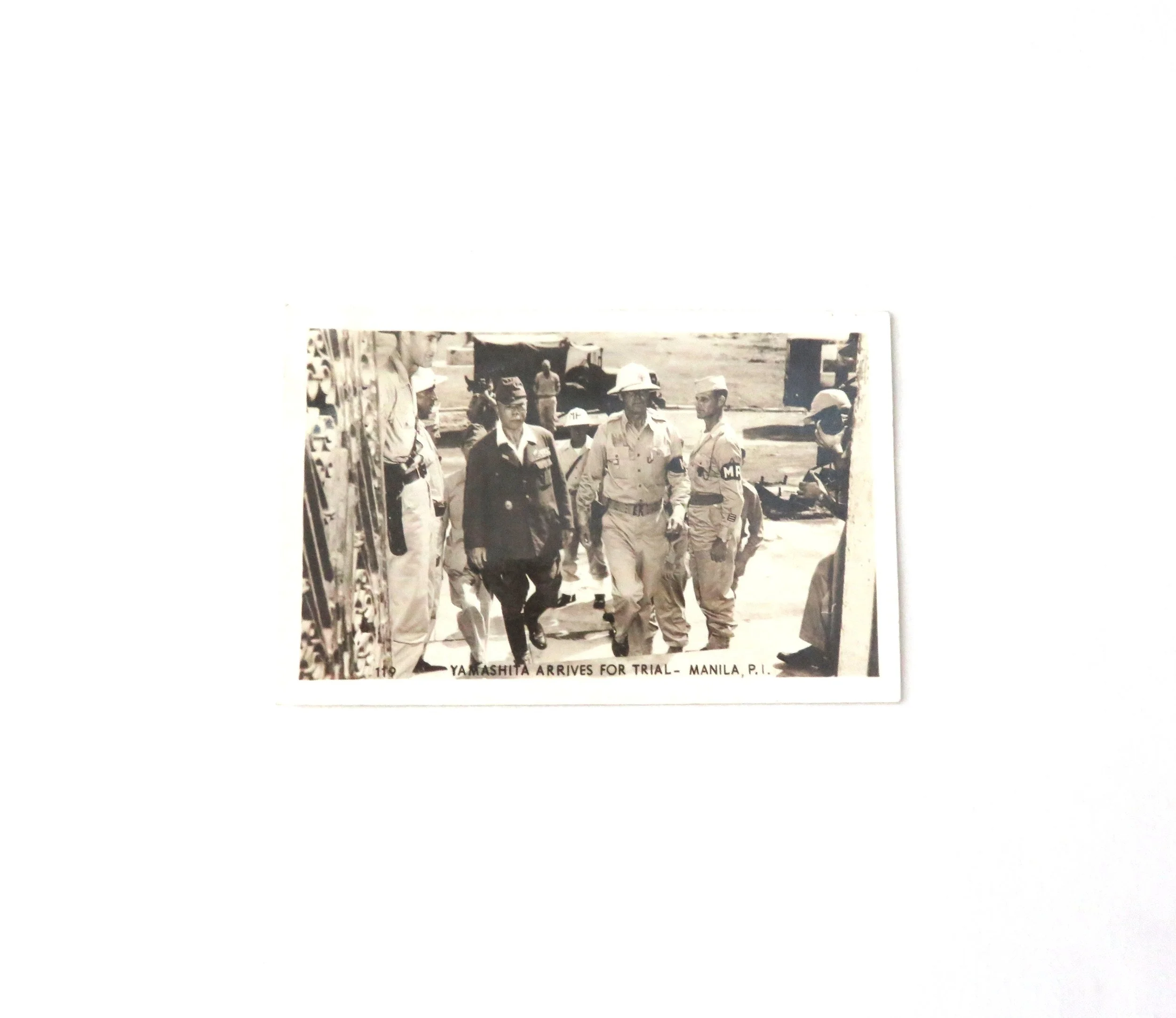 U.S.  General Yamashita Arrives at his Trial Postcard
