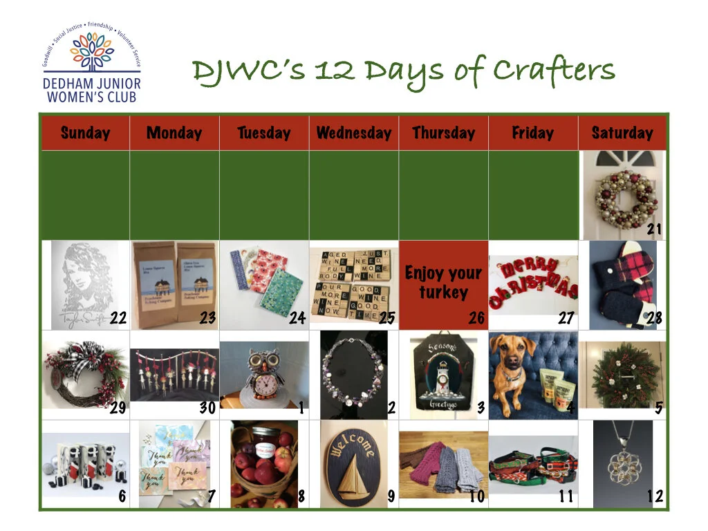 Virtual Craft Fair Calendar