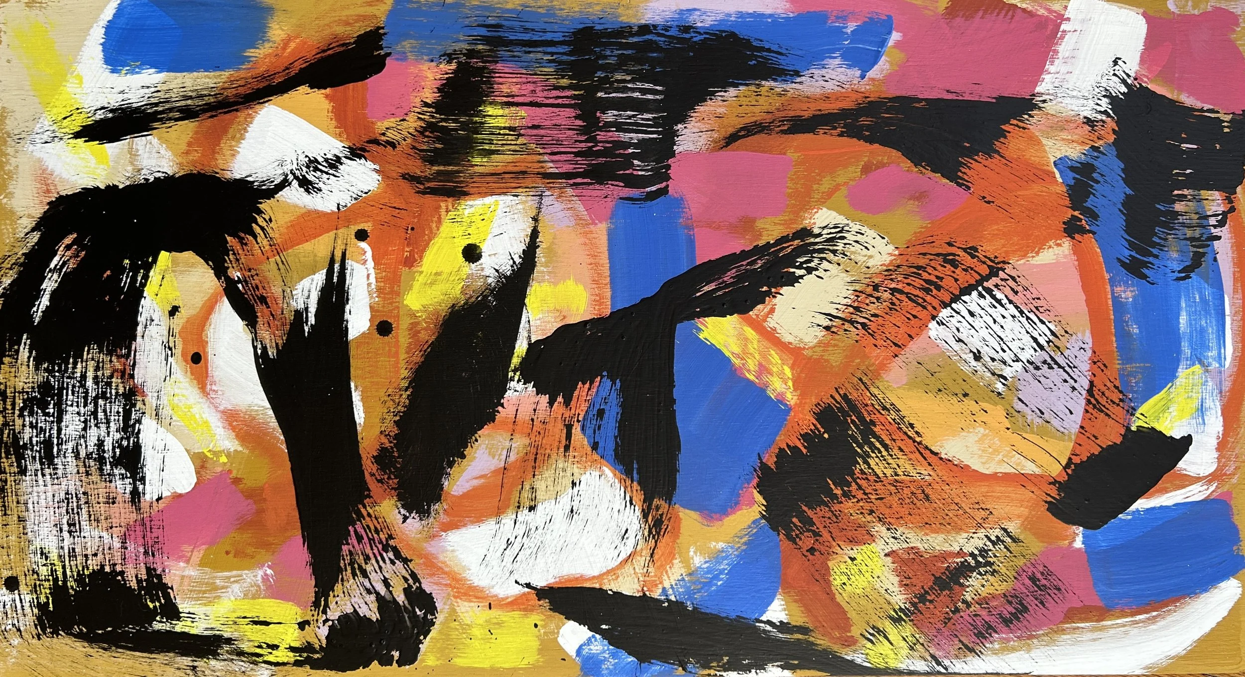  Untitled, 2024 / 24” x 44”, Acrylic on Wood 