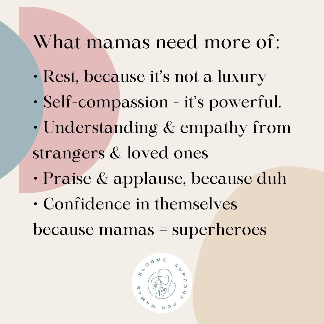 Mamas need more of the good stuff! We want mamas like you to feel empowered every day, and that starts with loving yourself, showing yourself grace, and being confident in how awesome you are. 👏🏻💥⁣
What else would you add to this list?