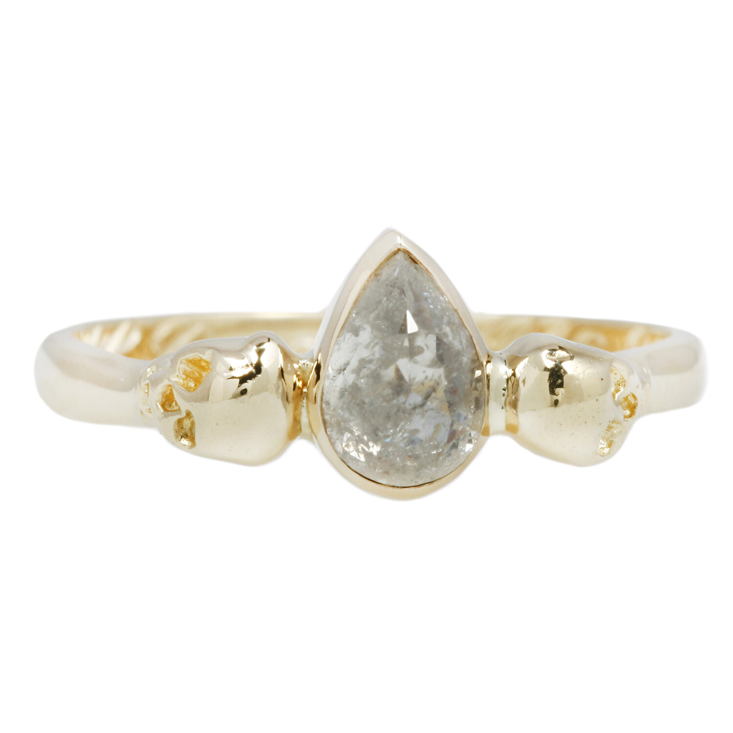 .86ct Icy Teardrop Salt & Pepper Diamond