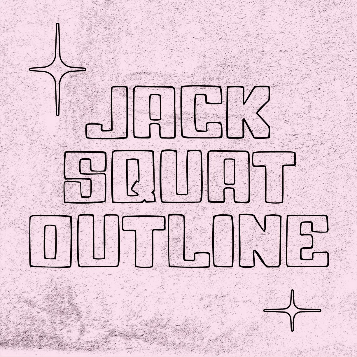 Jack Squat Outline Font
