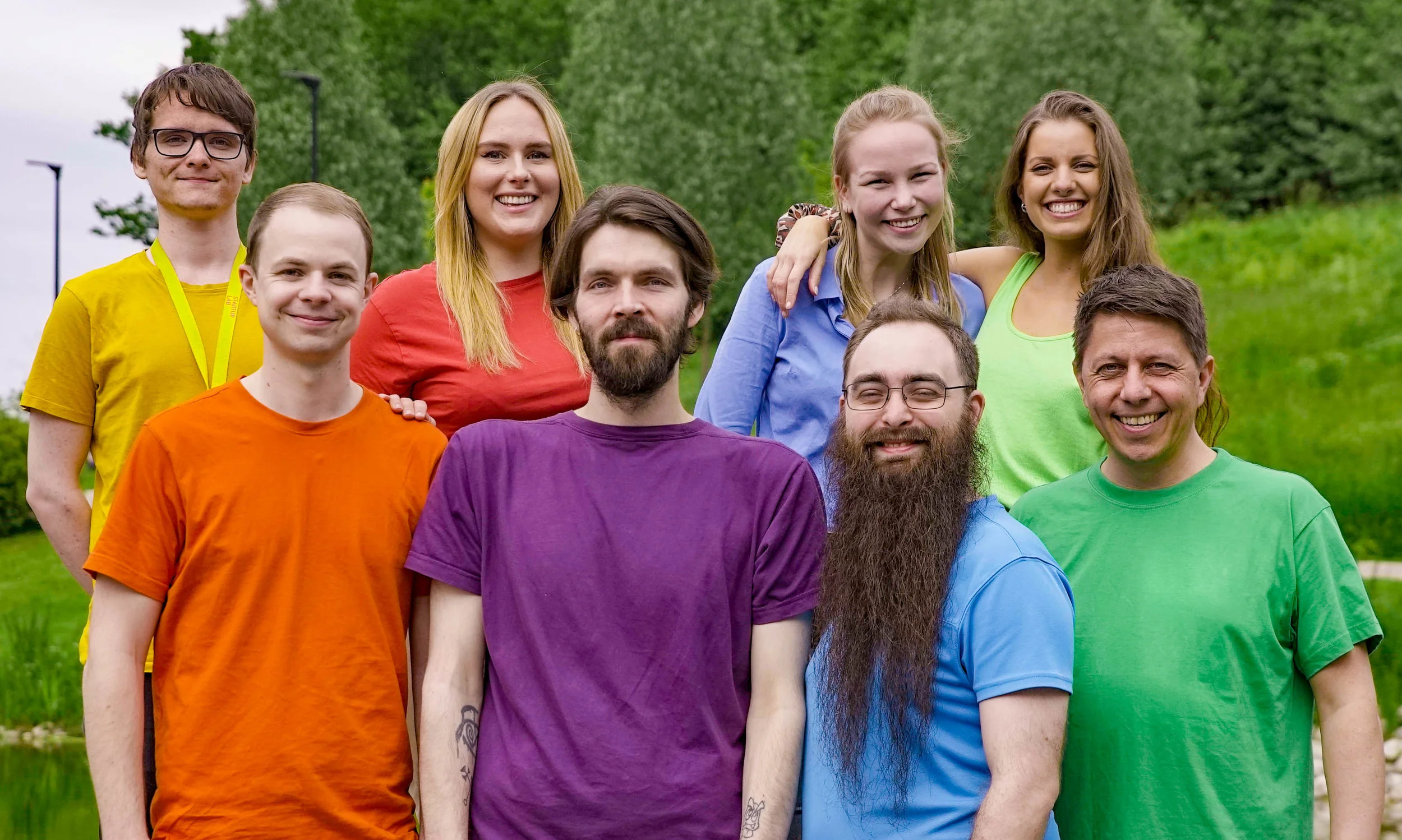 From top left: Michael Semple, Emilia Bertilsson, Margrethe Dolva, Vilde Randgaard, Øyvind Byhring, Kim Andre Sandum Thorsrud, Johannes Stensen, Daniel Senn.