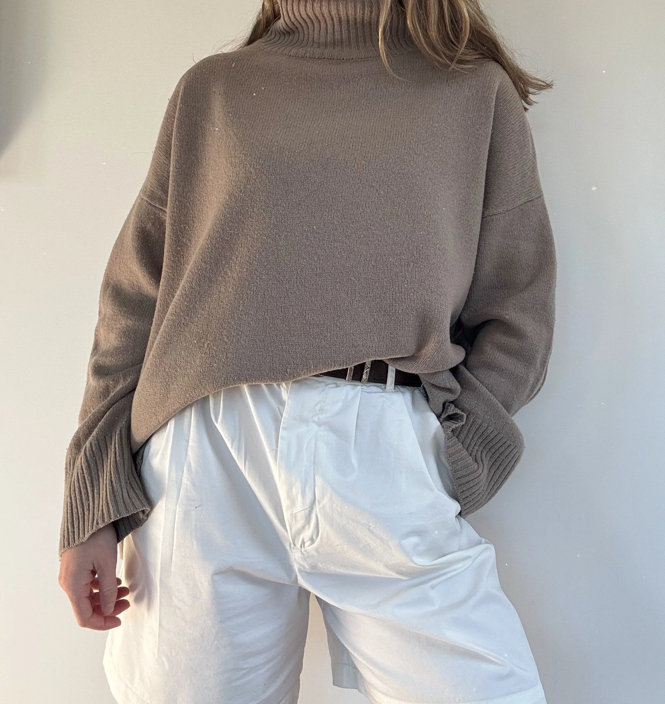 Wool Mila Owen Fawn Funnel Neck Knit