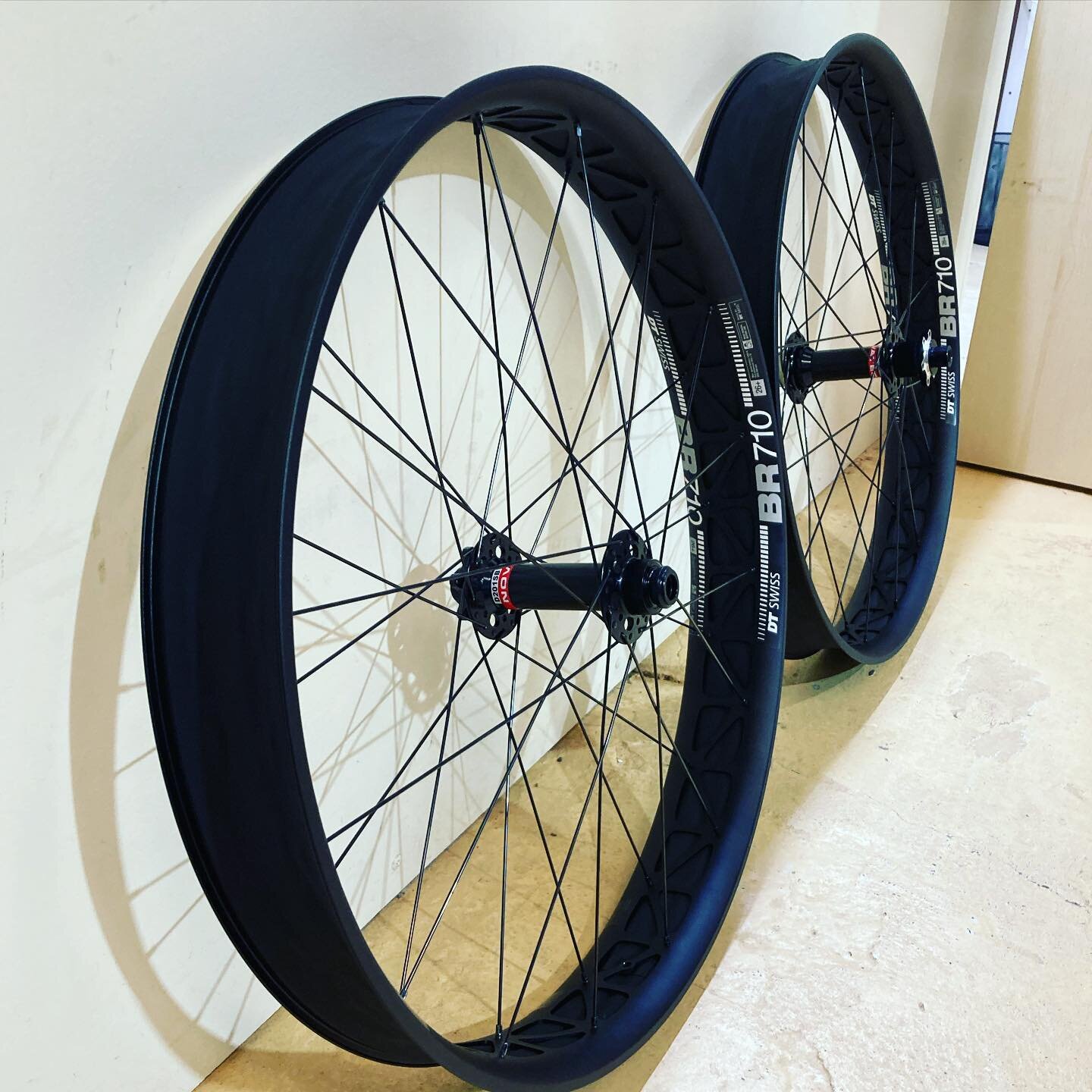 DT Swiss BR710 rims
DT Swiss Champion black spokes with brass nipples
Novatech Fat Bike hubs. 
#dtswiss #novatech 
.
.
.
.
.
.
#wefixbikes
#webuildbikes
#webuildwheels
#weknowbikes
#bunburysmostexperiencedbikeshop
#bunburycycles
#bunbury
#bikesaredar