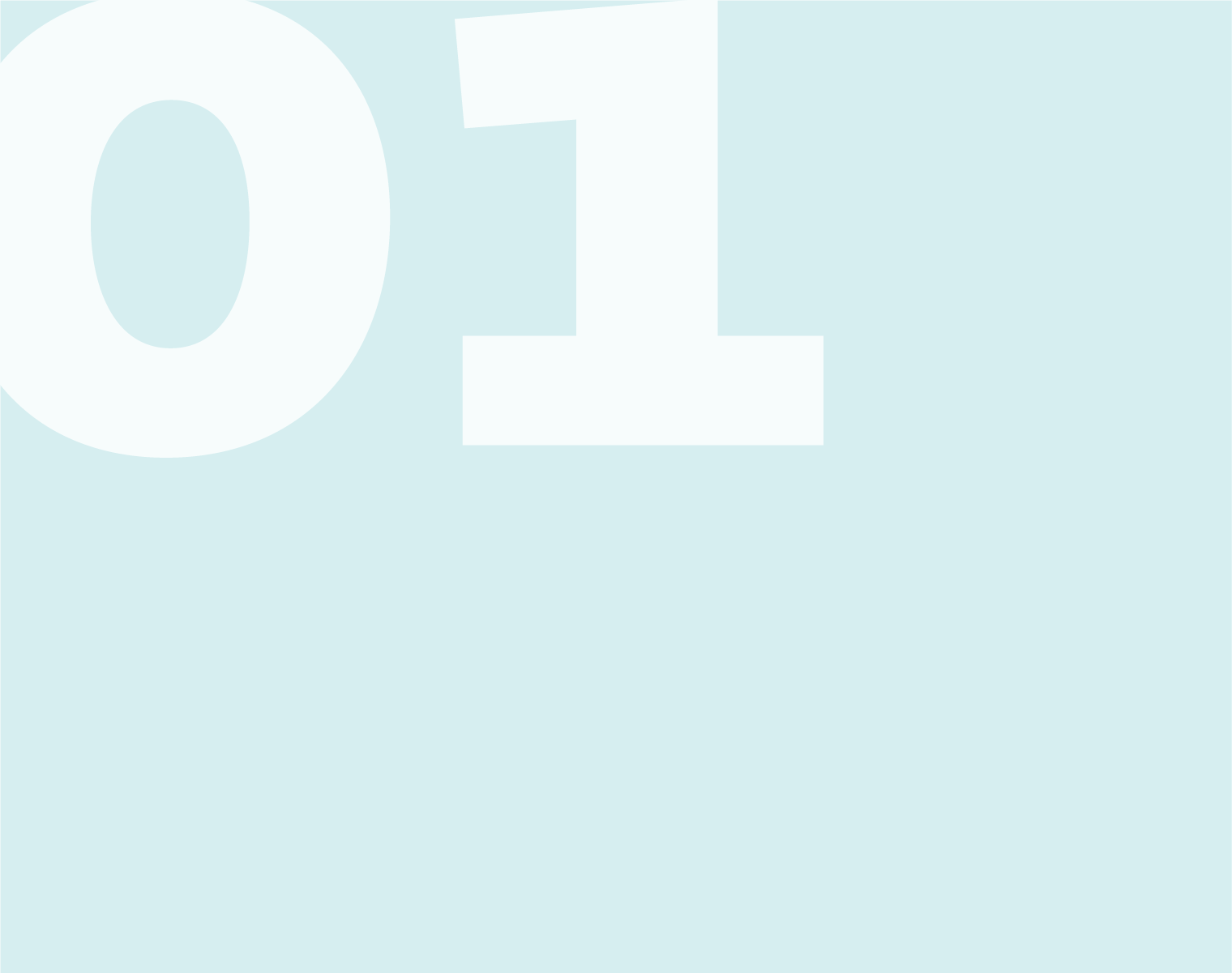 The number 01 on a light blue background.