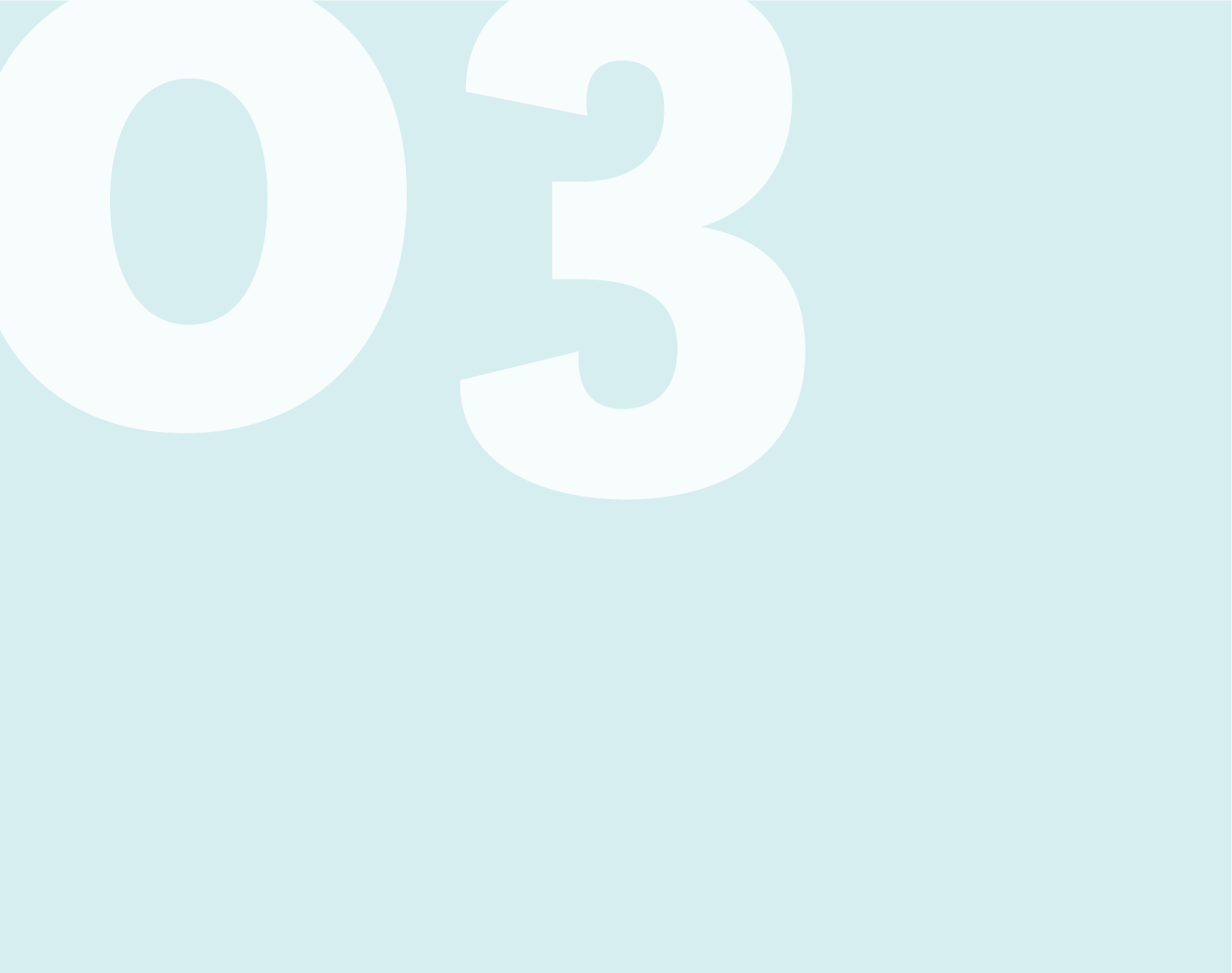 A light blue background with large white numbers '0' and '3' overlaid.