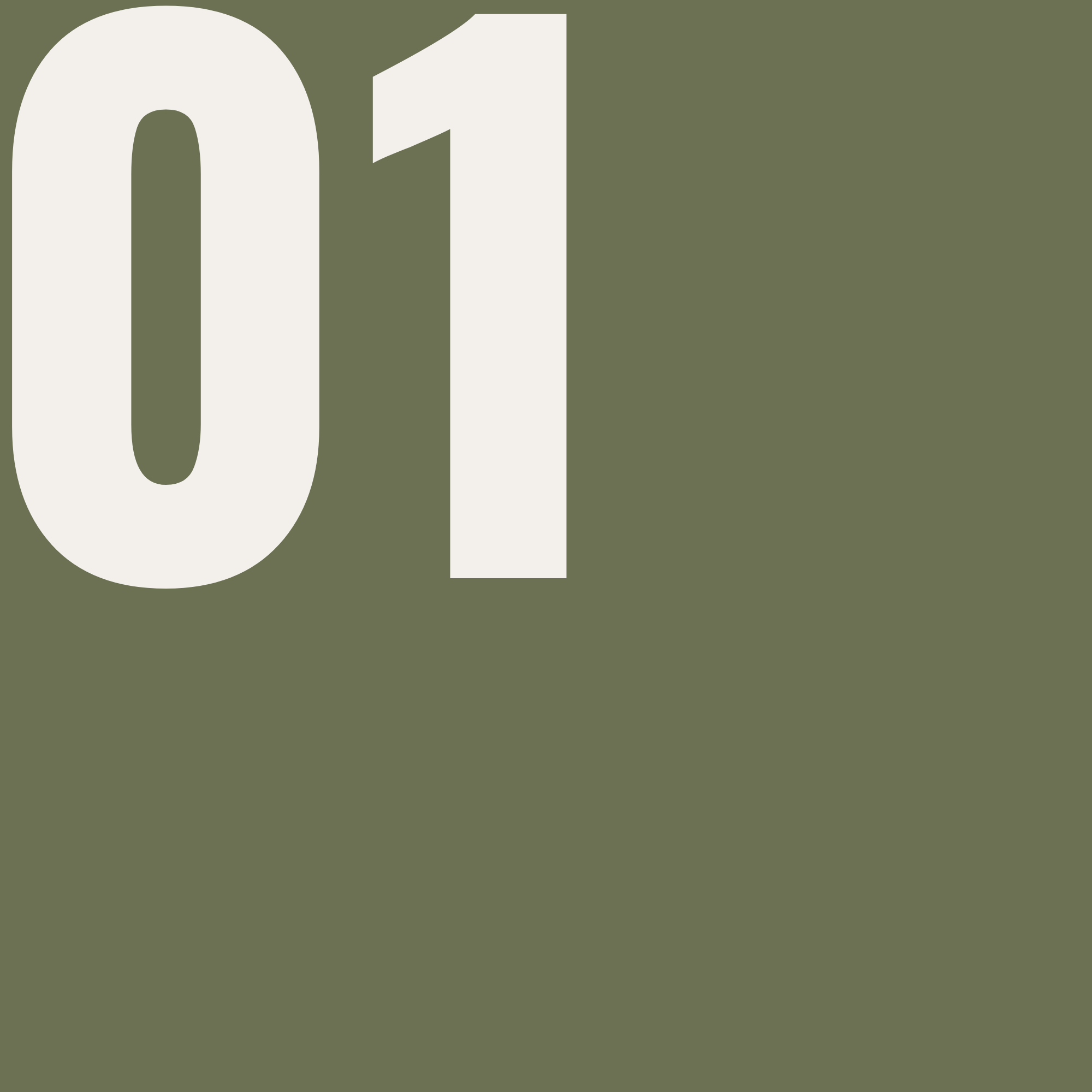 Close-up of a large, stylized number 0 and number 1 on a green background.