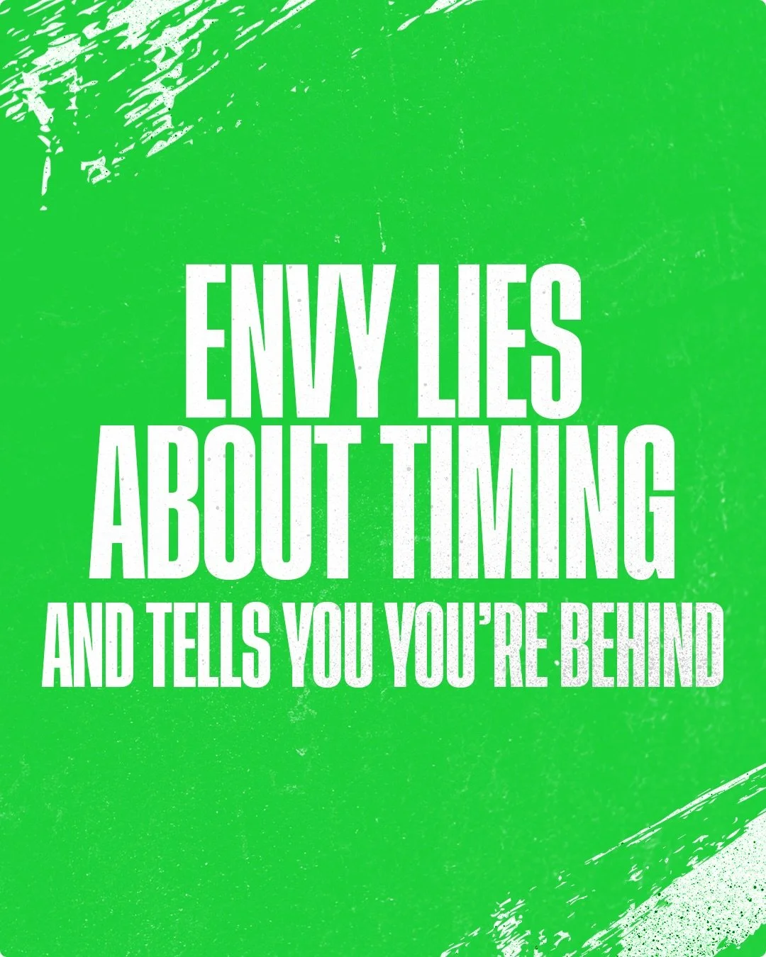Envy whispers lies about timing.
It grows where gratitude fades.
But every life has seasons &mdash; and God is working in yours, even when you don&rsquo;t see it. 
Catch the full message from the sermon now on our YouTube channel.
Link in bio.