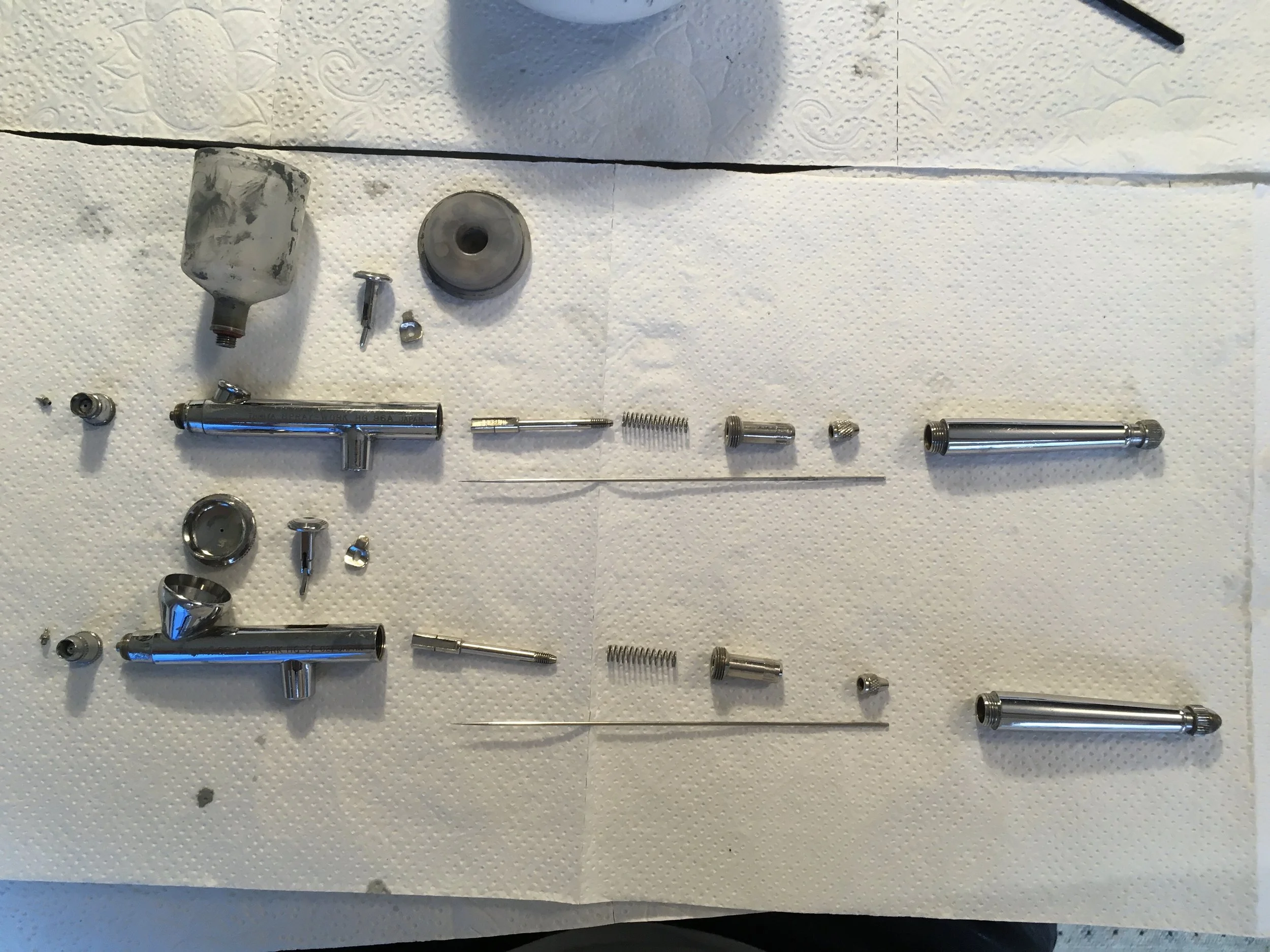 tamiya airbrush disassembled