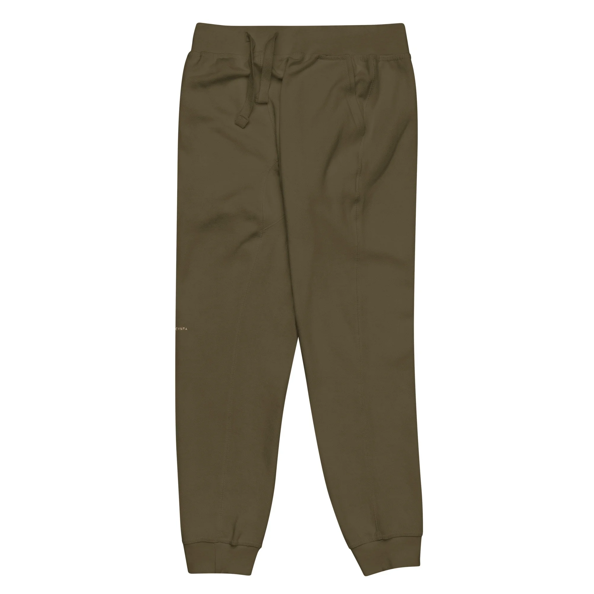 unisex-fleece-sweatpants-military-green-front-left-6a0b1d75432d7.jpg