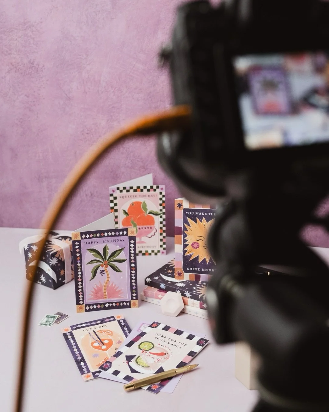 Behind the scenes on our recent photoshoot for @sisterpaperco 📸