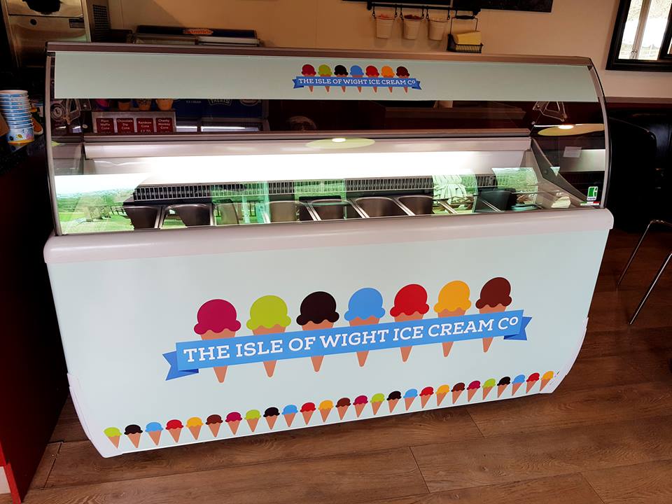 The Isle of Wight Icecream Co adhesive sign