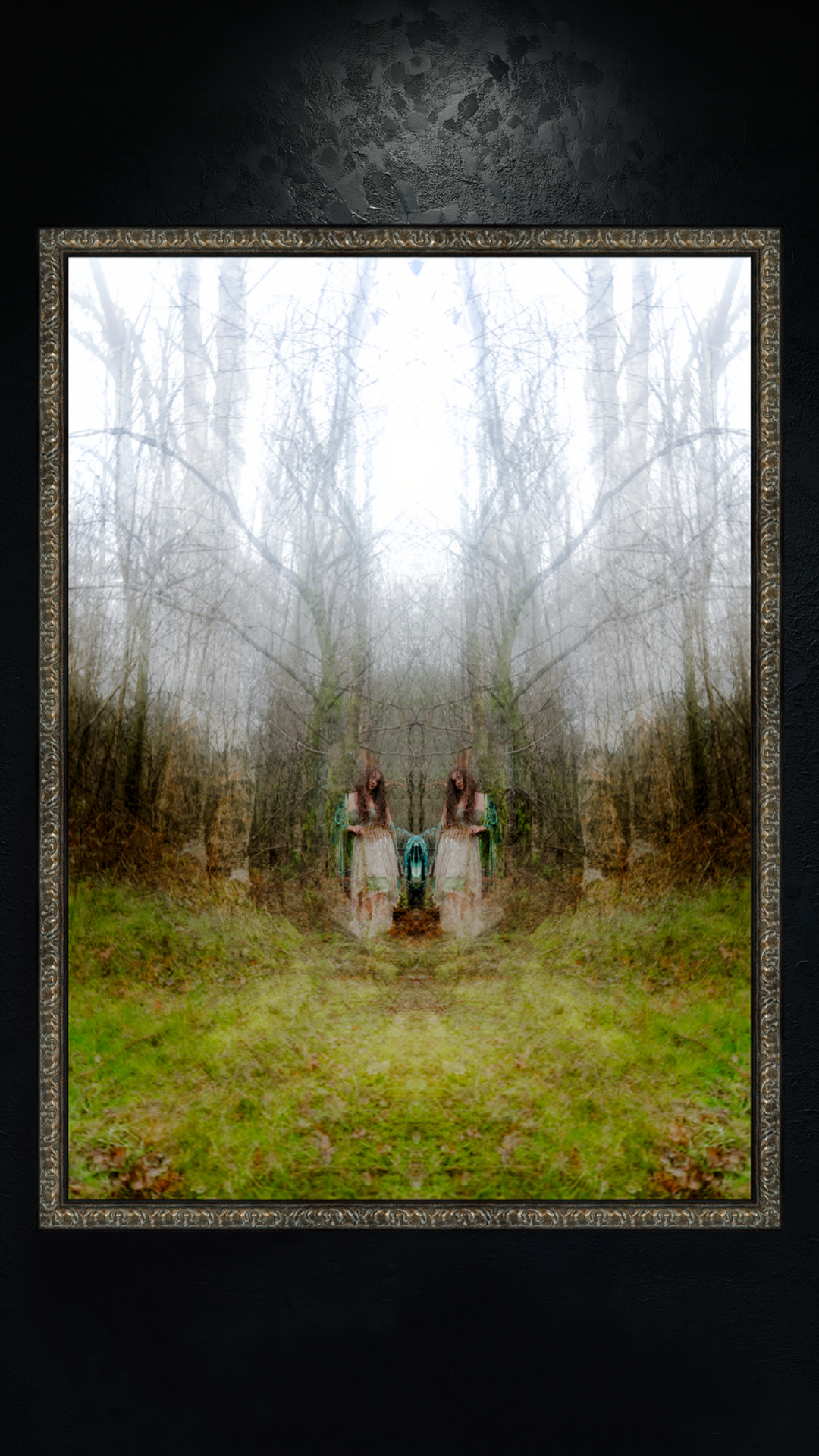 Pan's Nymph Fractal Portal Poster & Mock Frame.png