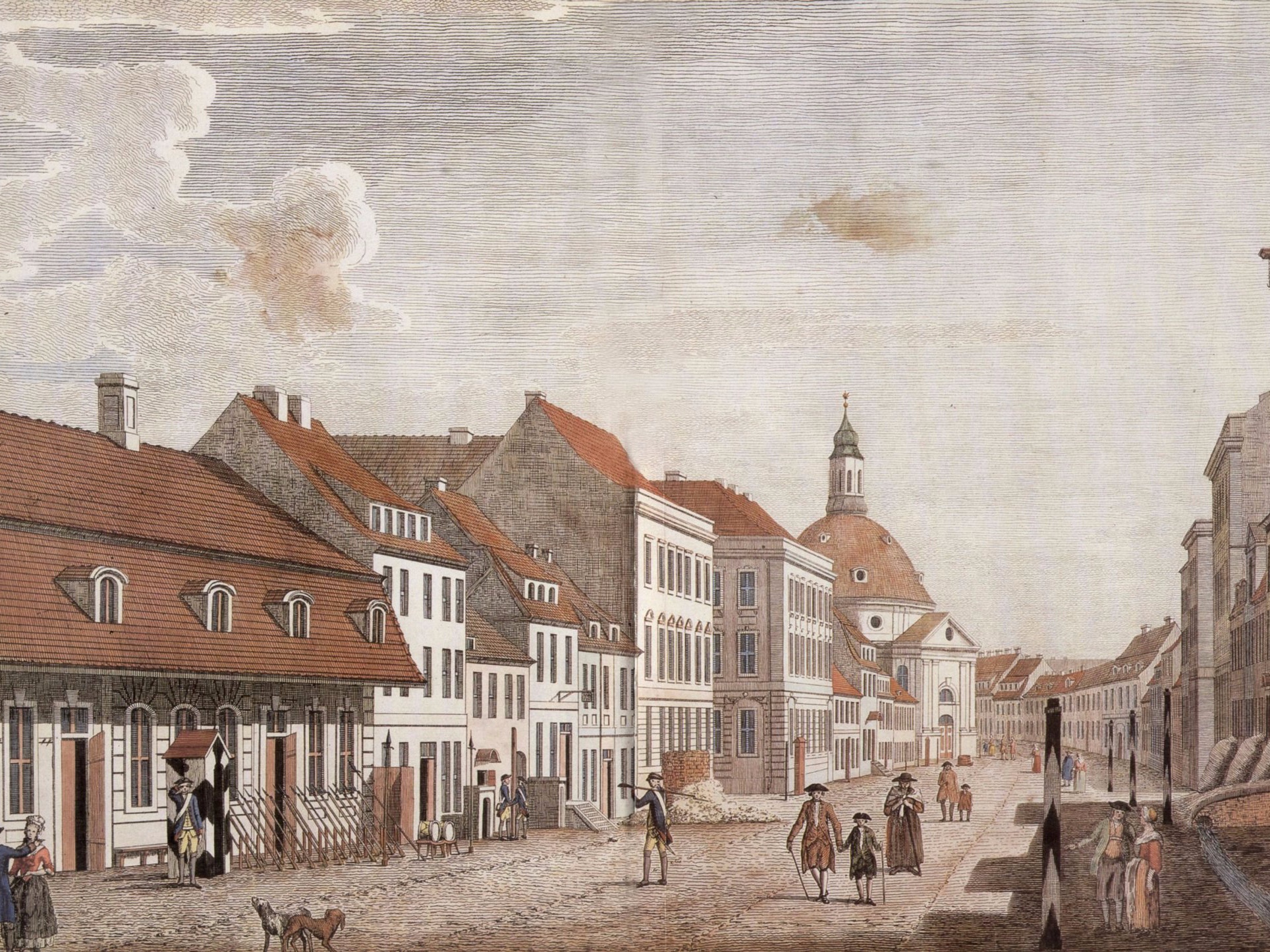  Mauerstraße mit Bethlehemskirche, 1776 
