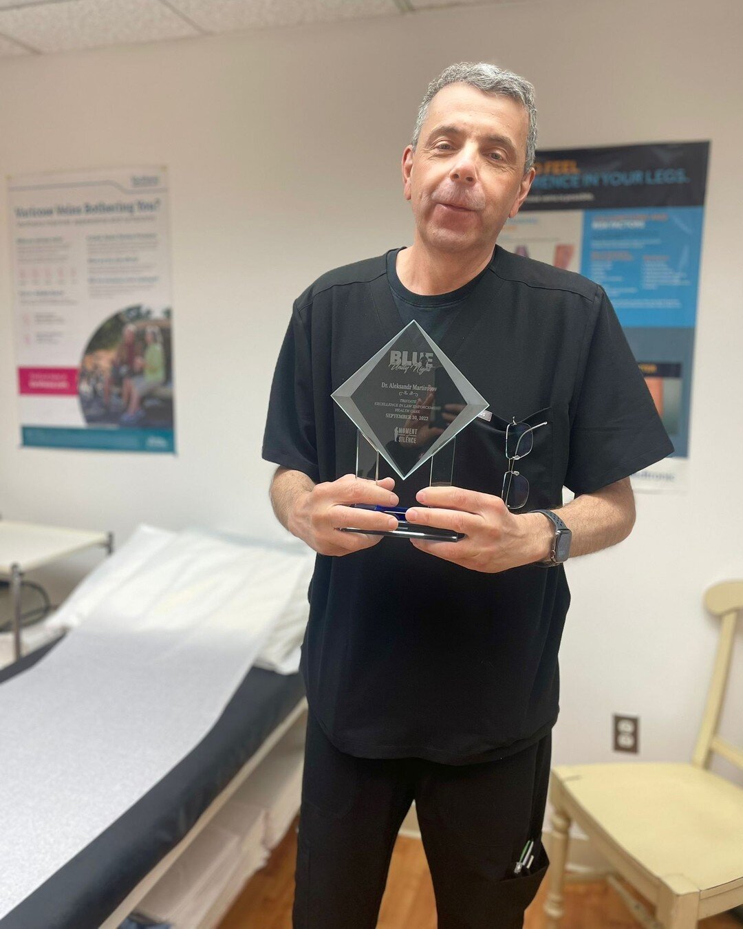Congratulations to our very own Dr. Alex for earning the Blue Unity Night Excellence in Law Enforcement Health Care Award! 🥳🙌

#Tristate #WeAreBlue