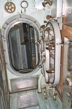 Watertight door to machinery compartment