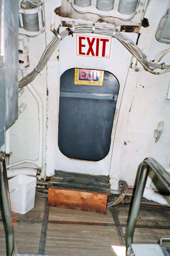 Exit from machinery compartment