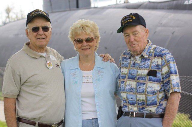 Tom and Ellen Bachman with 'Bud' Fisher