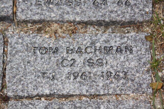 Tom Bachman's block in the Memorial Garden