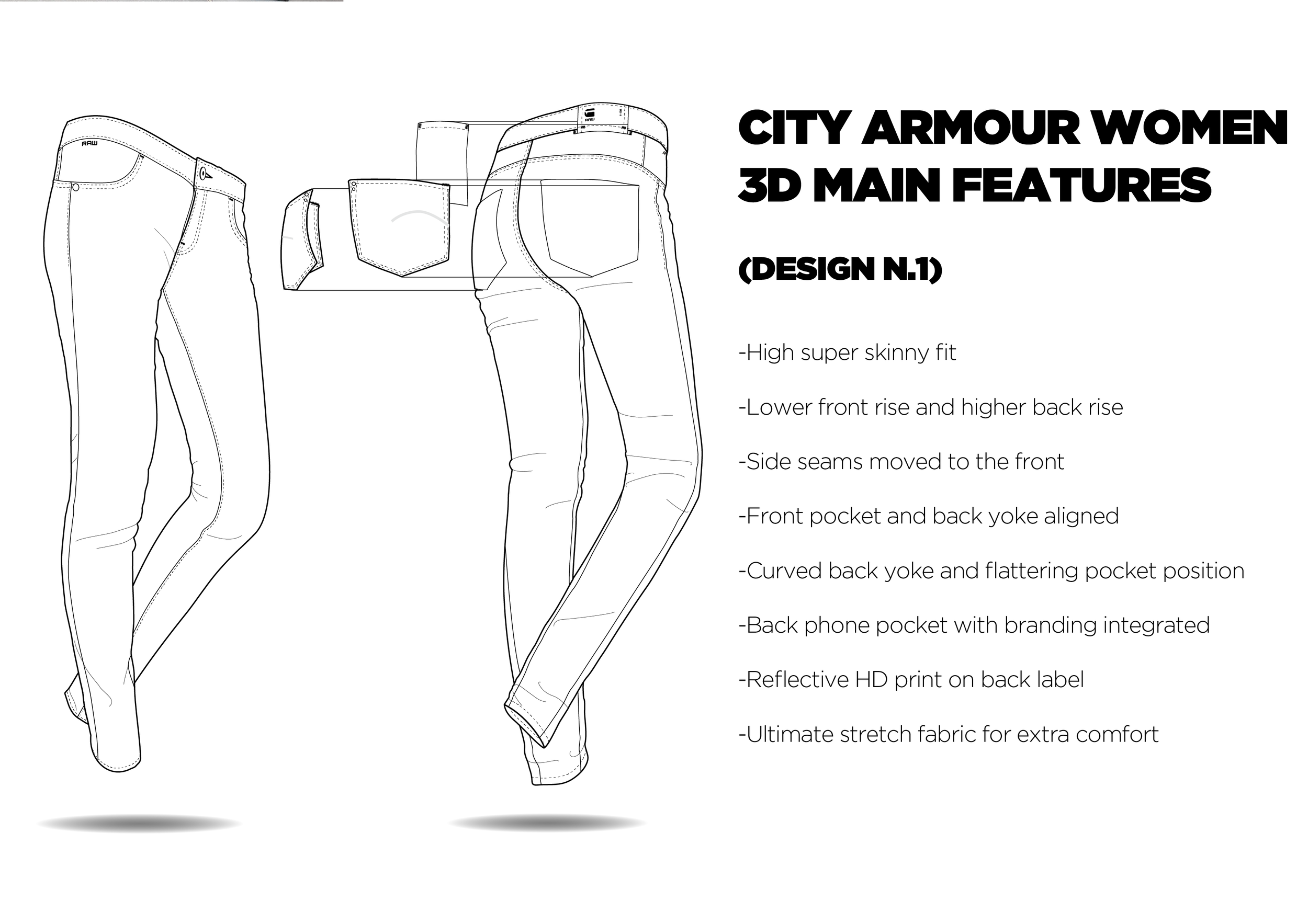 City performance Design 1 - 3D garment features