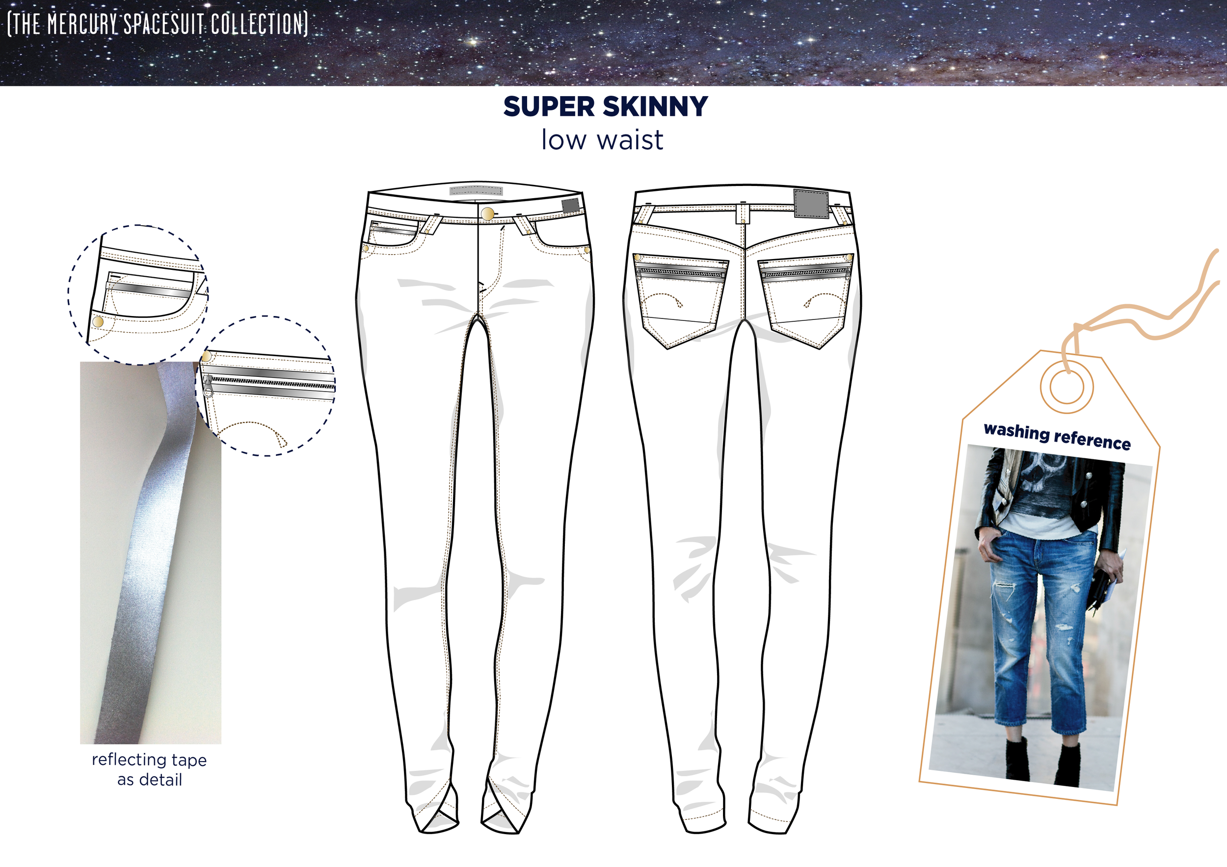 Space-suit capsule collection - super skinny jeans