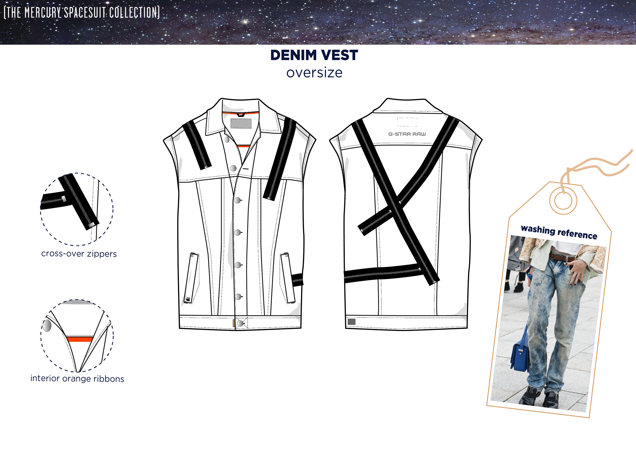 Space-suit capsule collection - sleeveless jacket