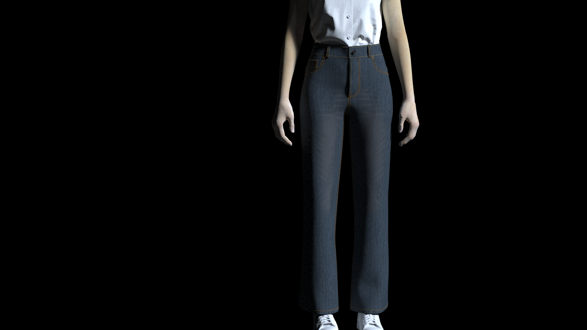 3D denim design with avatar - bottom view
