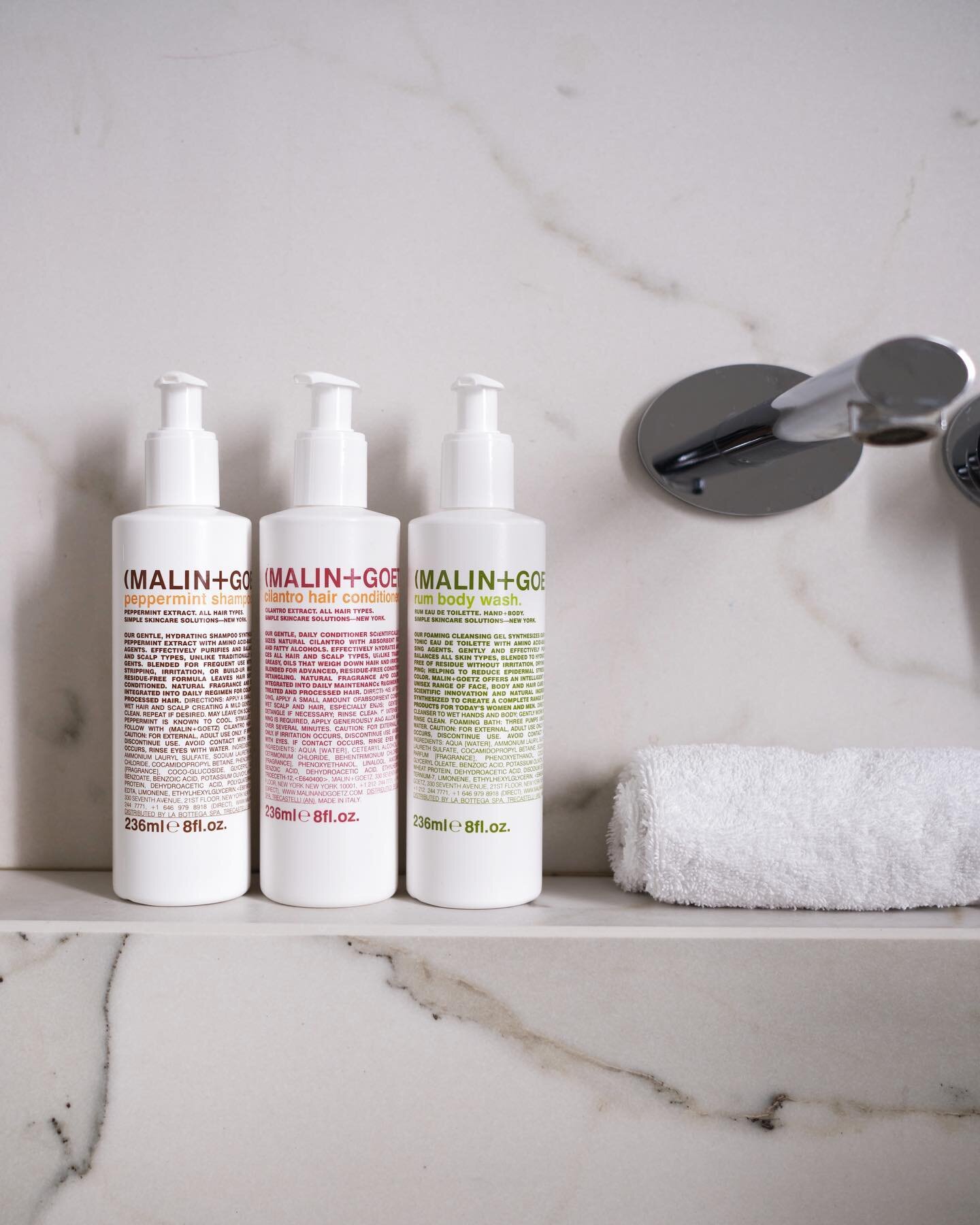 Our bathroom regime just got an update with some signature #malinandgoetz products. Enjoy!