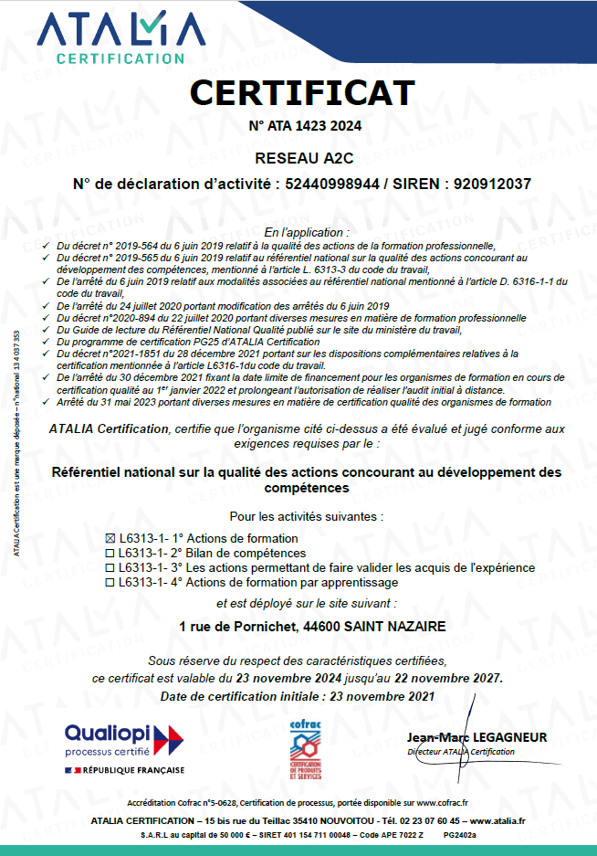 Certification QUALIOPI