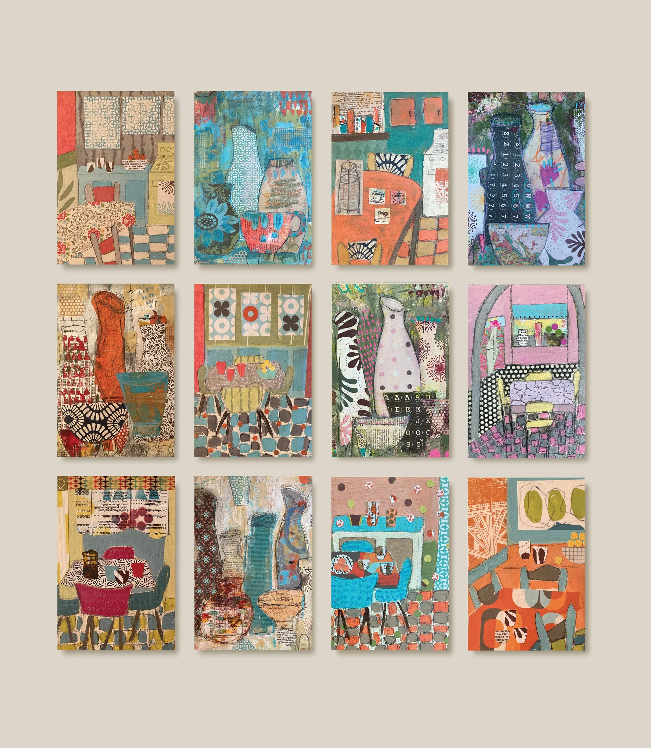 Kitchens &amp; Bottles Postcard Set 