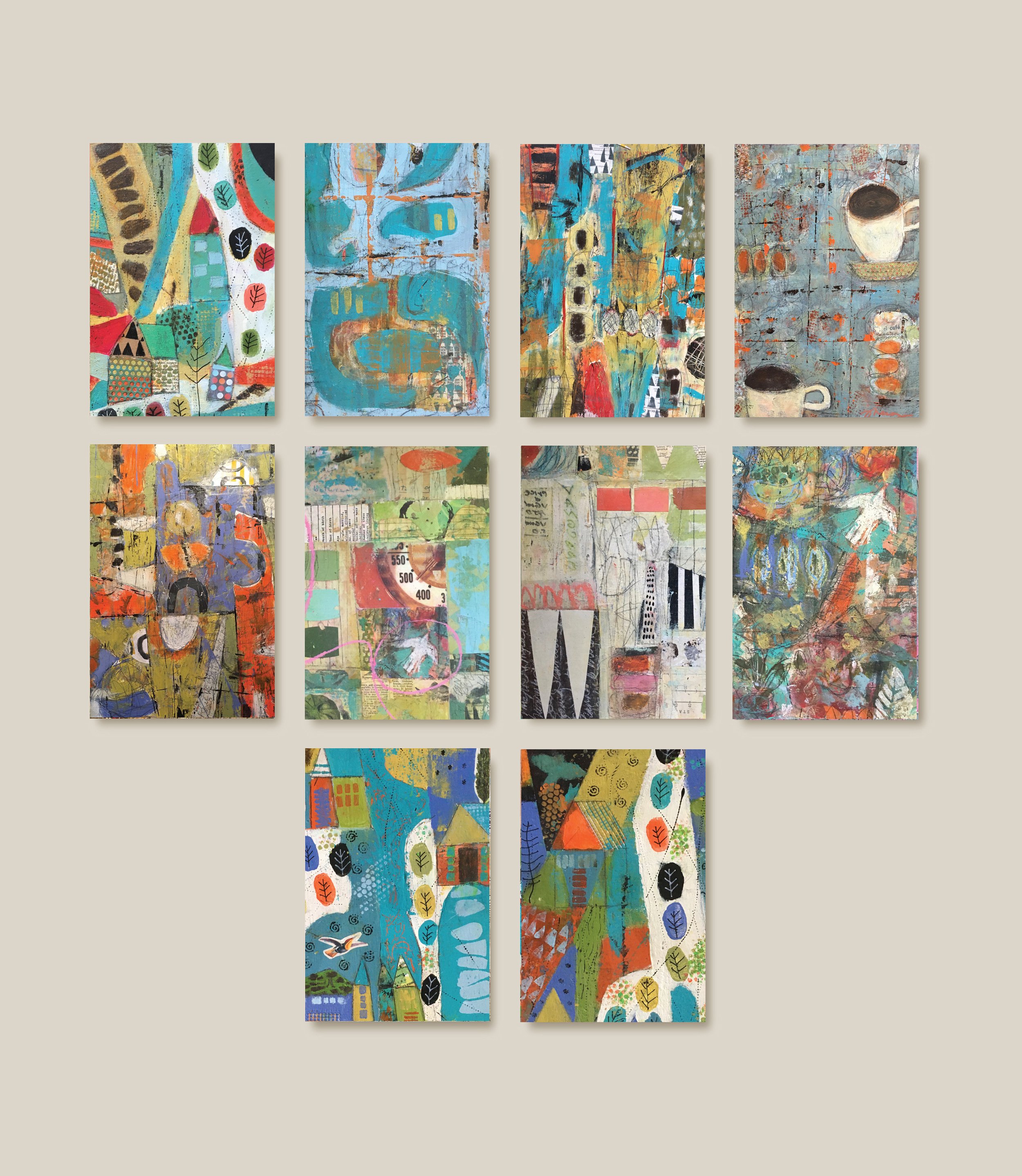 Abstract Art Postcard Set