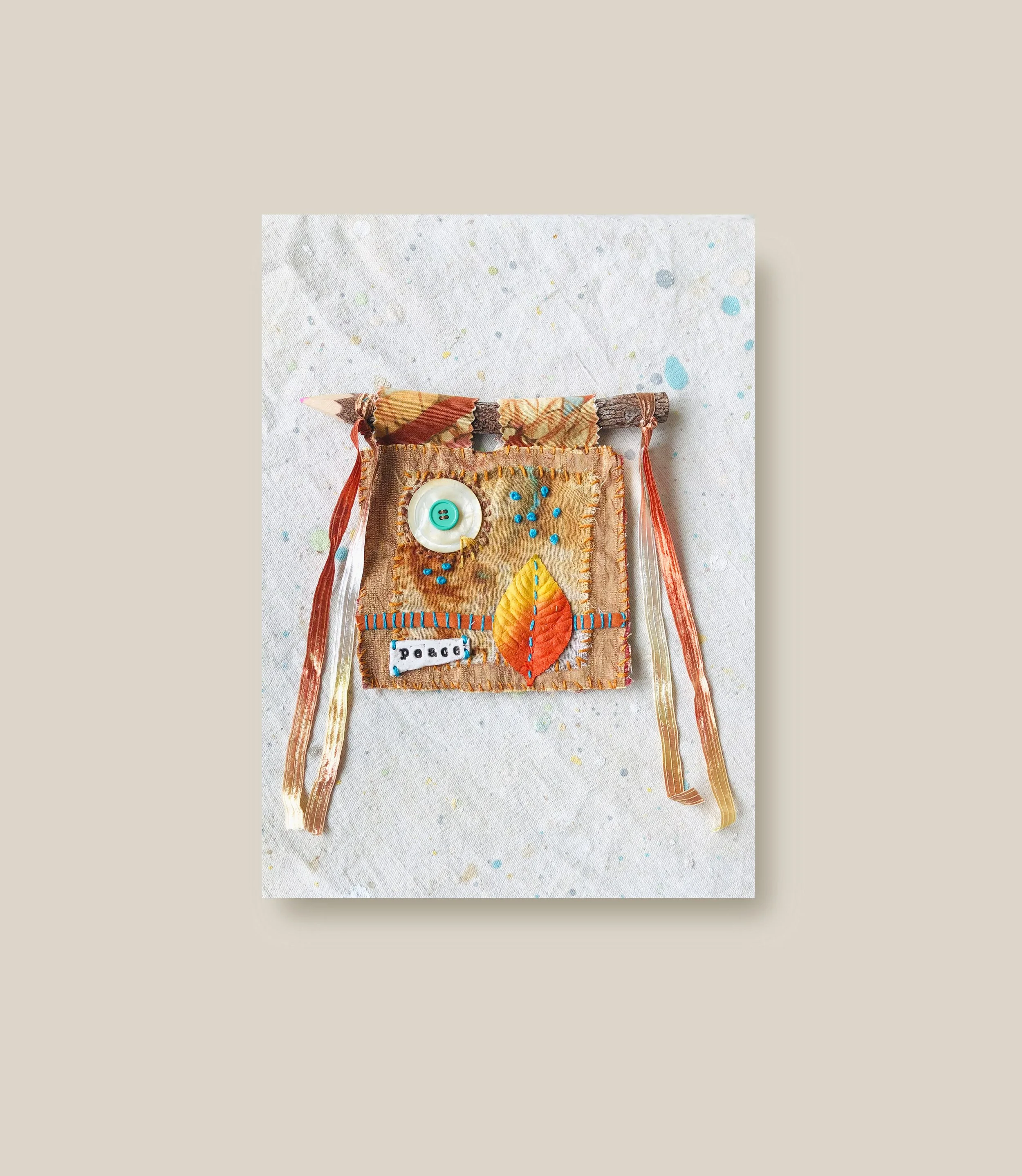 Peace Prayer Flag (Turquoise)