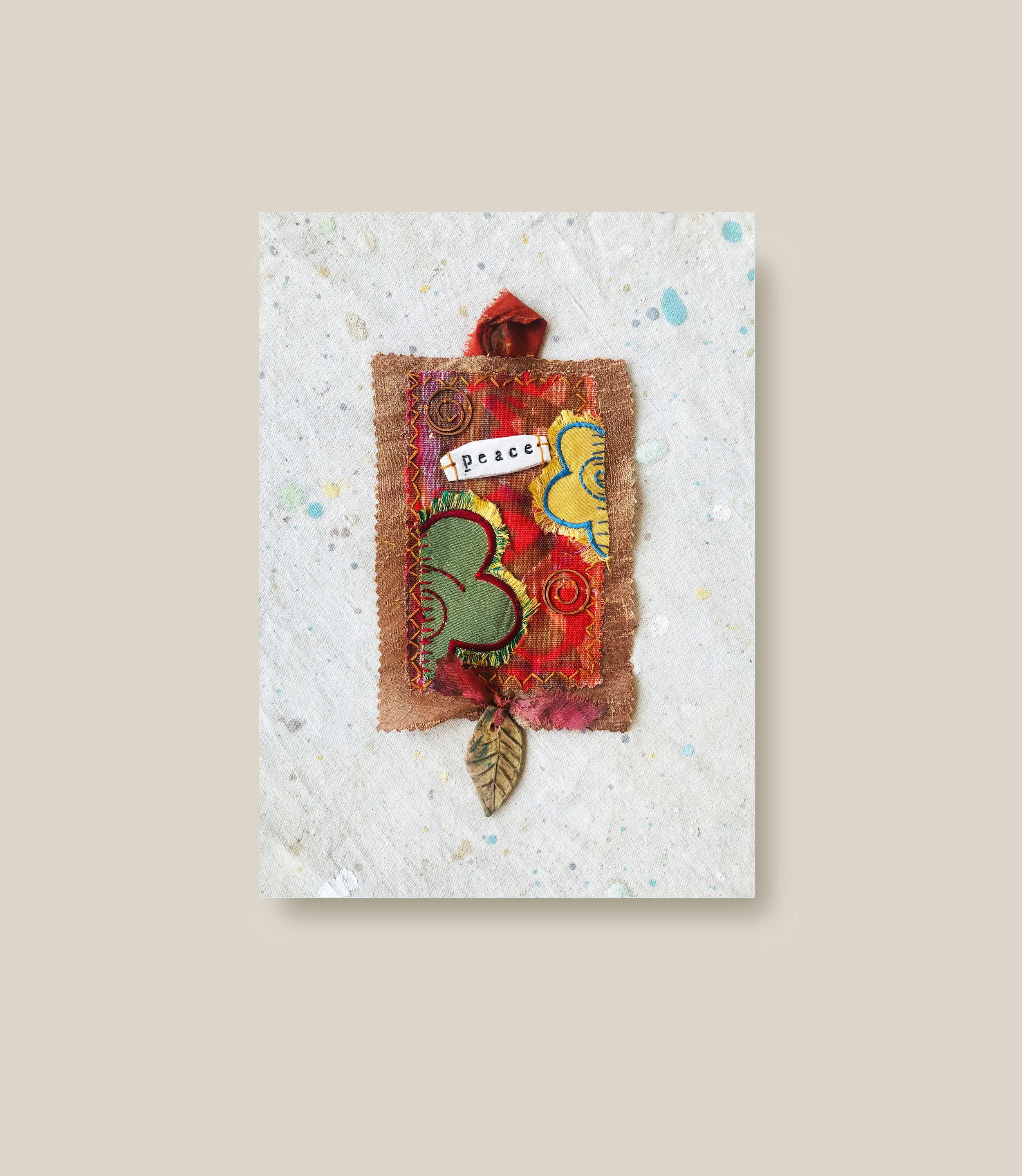 Peace Prayer Flag (Red Tones)