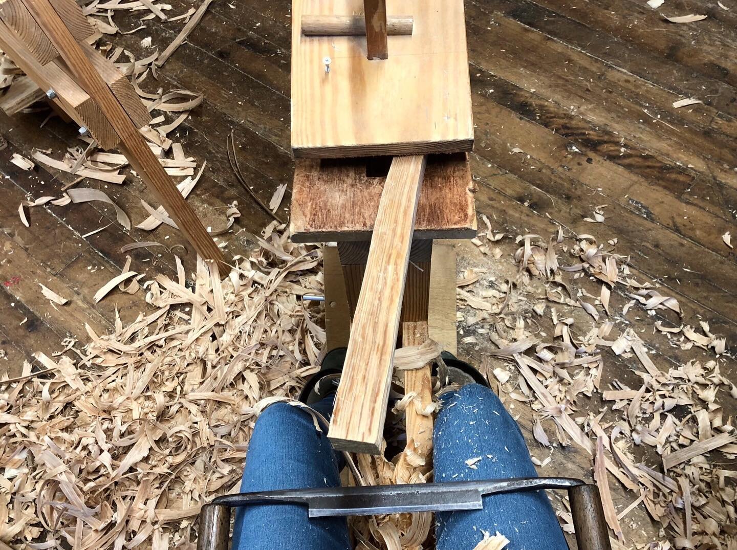 I&rsquo;m obsessed with chair-making right now and taking a class with @petergalbert last year really fueled the fire
⠀⠀
These bbs were carved with a drawknife so I could follow the grain, even as it naturally curved. That way, straightening them out