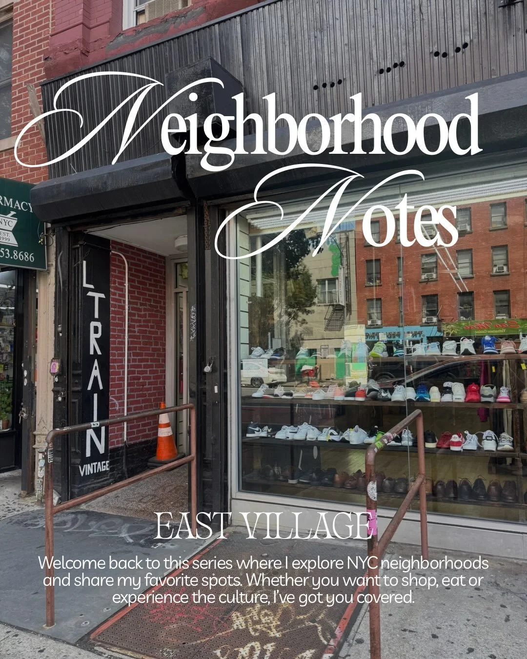 Exploring NYC neighborhoods part 3! Next up: the East Village 🛍️🍷👟 In my early 20&rsquo;s there was a very good chance you could find me out here on a weekend and it&rsquo;s still an area I love coming back to. 

From local caf&eacute;s to booksto