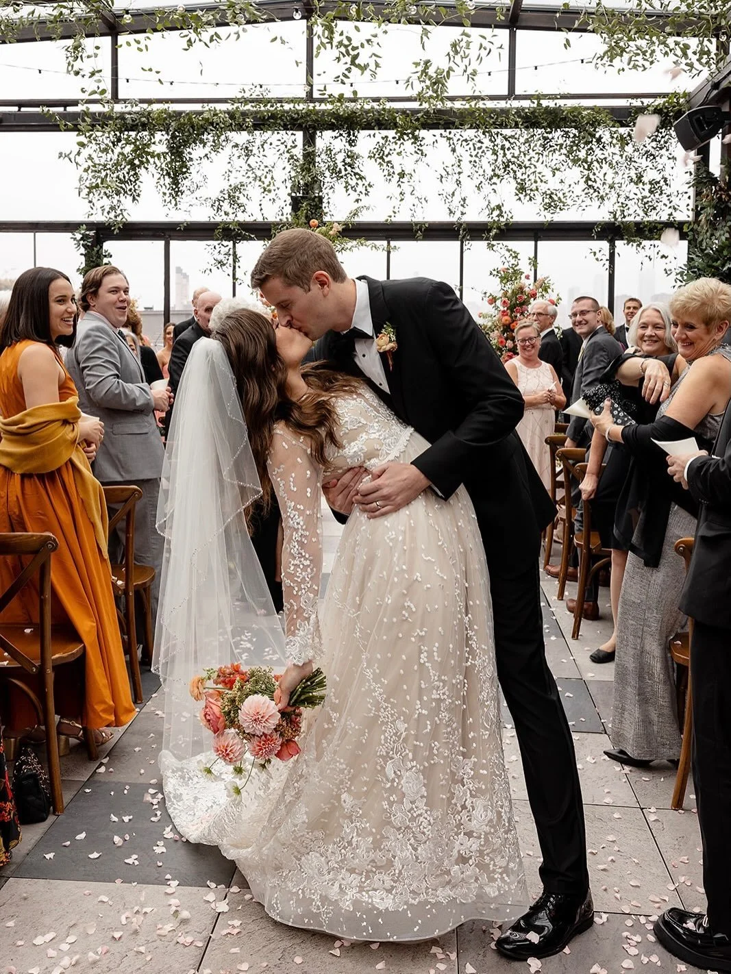 Three years married 🥰✨💍👰🏻&zwj;♀️🤵🏼 always love looking back at photos on this magical day! It rained (poured actually ⛈️) but everything truly came together just how I envisioned it 💞 grateful for all of our friends and family and the vendors 