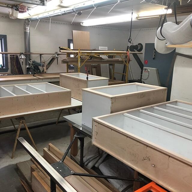 Cabinets in production