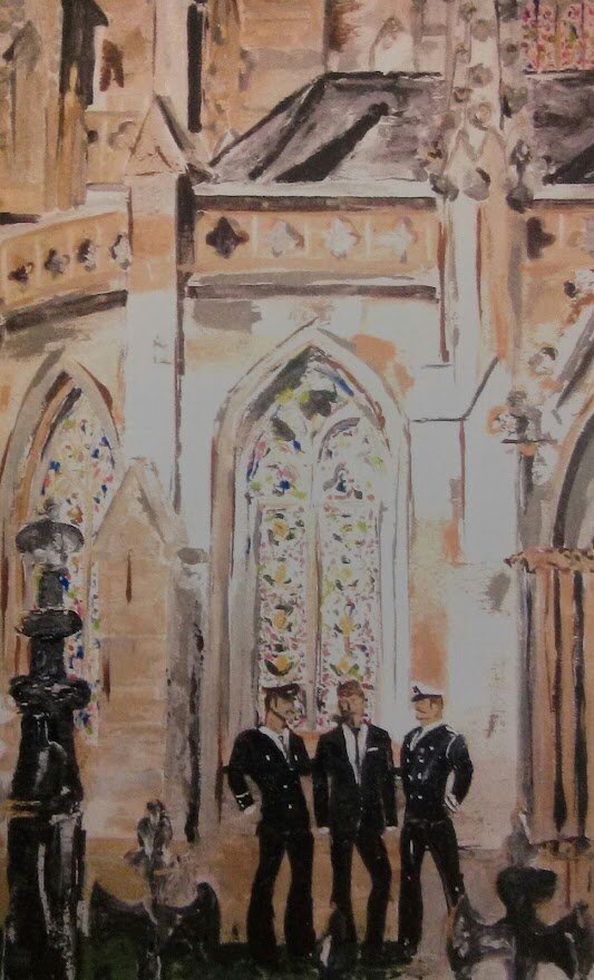 "FIRST WEDDING" 36x24x1.5 Acrylics on Canvas SGLX